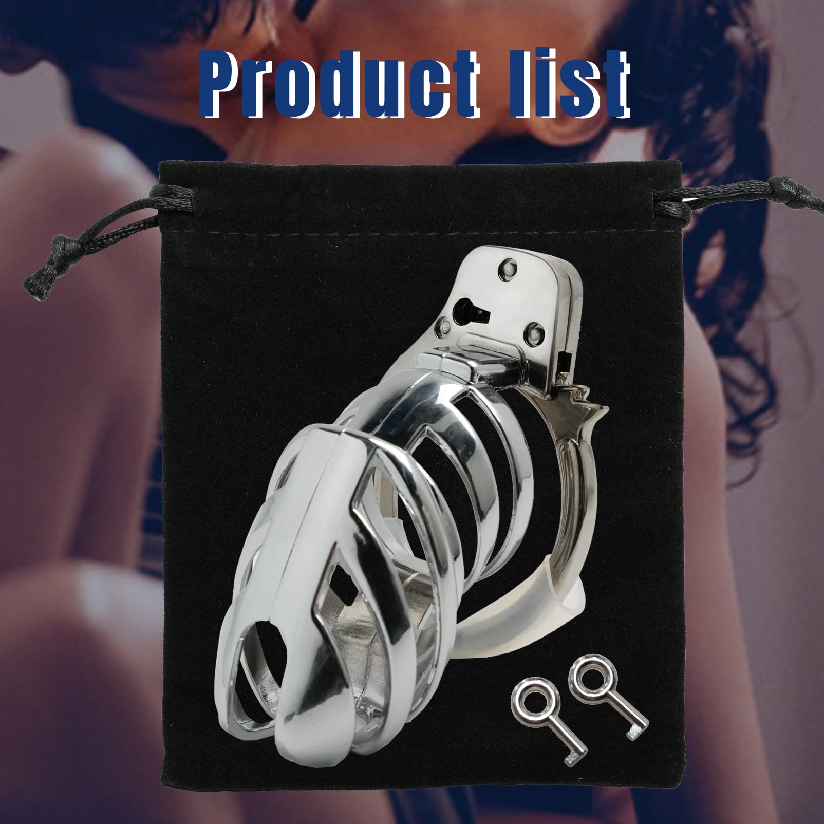Adjustable Metal Chastity Cage for Men - Breathable Lockable Penis Cage Bondage SM Sissy Sex Toy - Perfect for BDSM, Role Play & Couples Play