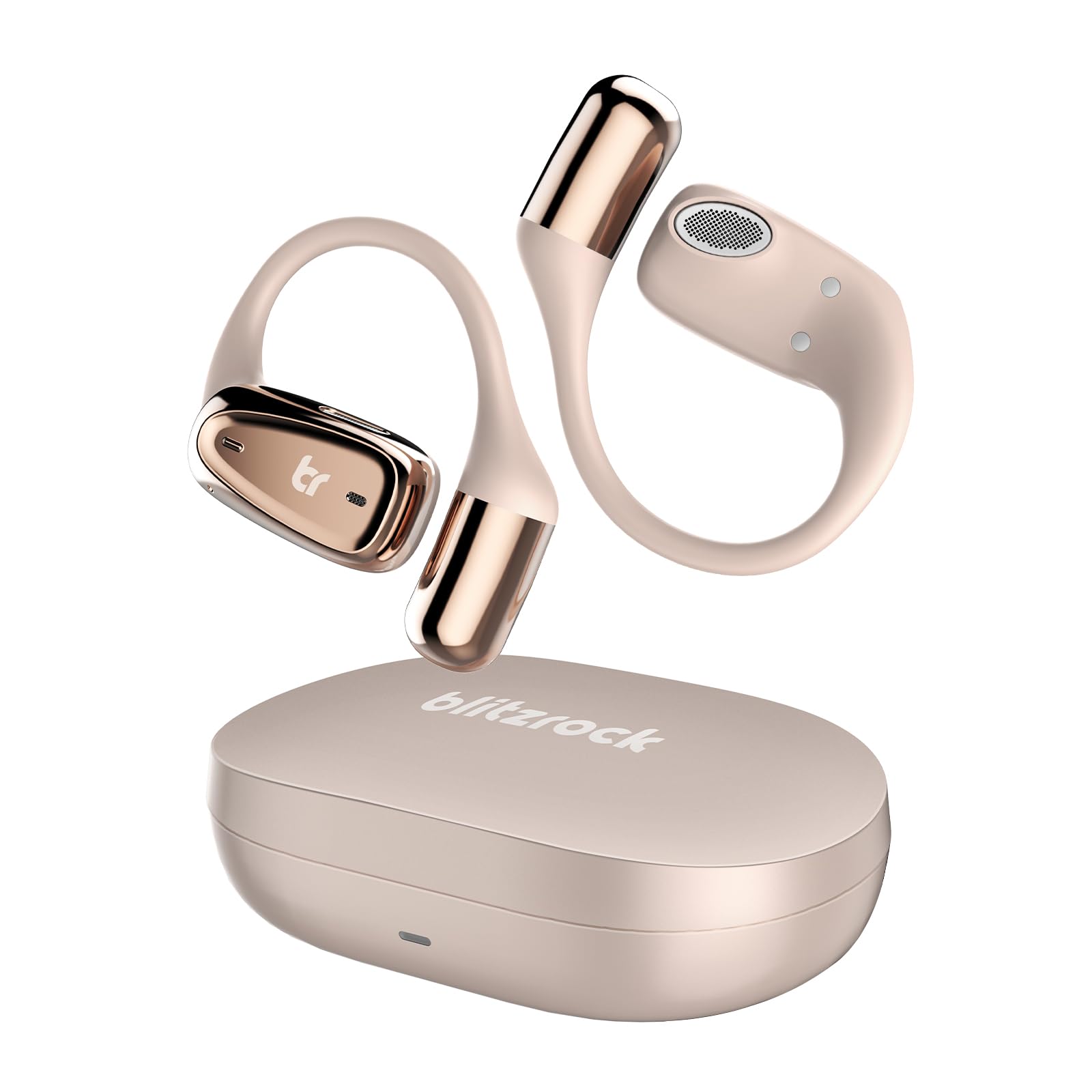 Open Ear Earbuds Wireless Bluetooth 5.4 Headphones - Ultra Lightweight Comfort, Rich Bass Sound, Clear Calls, IPX7 Waterproof, 28H Playtime for Running, Workout, Gym, Cycling & Outdoor Sports