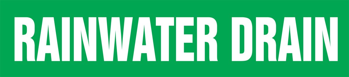 Accuform RPK596SSH Self-Adhesive 'RAINWATER Drain' Pipe Marker - 8