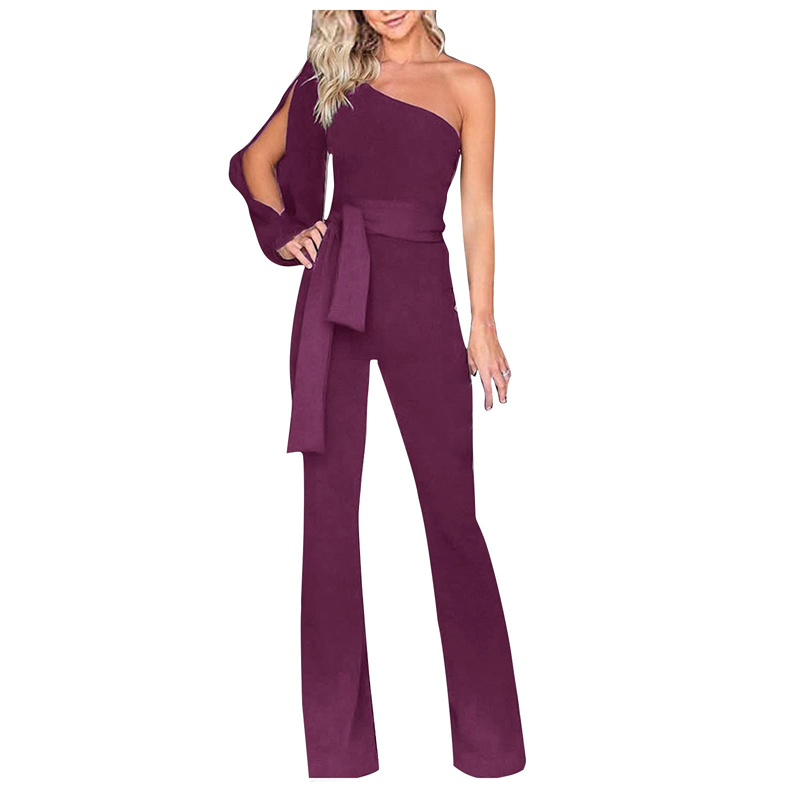 PEGONE Women's Casual Loose Long Overalls - Wide Leg Jumpsuit for Club Wear, Party & Everyday Outfits | Comfortable Straight Leg Romper for Women's Fashion