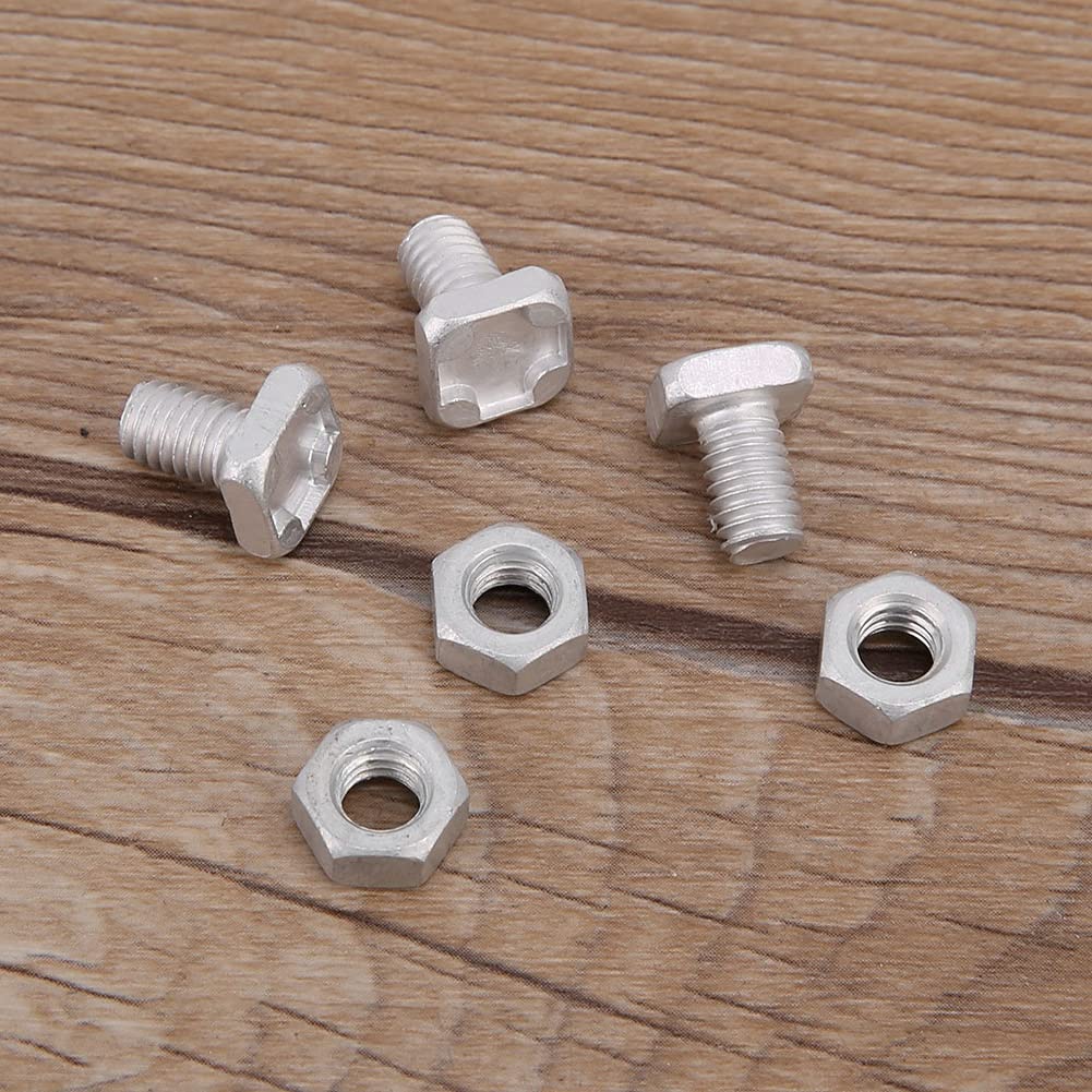 GOTOTOP 50 Sets M6 Aluminum Greenhouse Nuts and Bolts Kit - Durable Replacement Hardware for Greenhouse Construction & Repair - Perfect for DIY Greenhouse Projects, Garden Shed Assembly, and Outdoor Structure Maintenance
