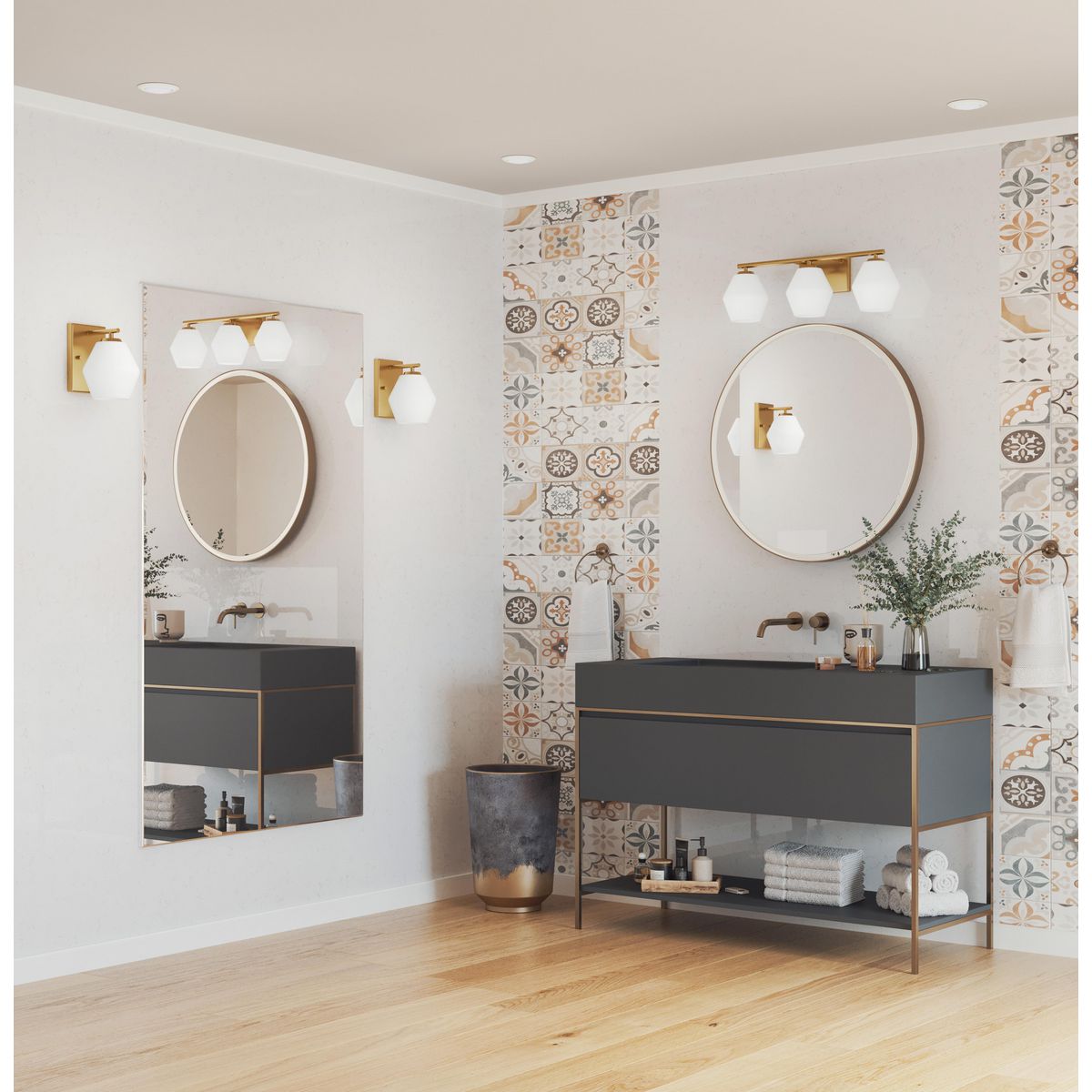 Copeland Collection 3-Light Bathroom Vanity Light Fixture - Perfect for Modern Bathroom & Dressing Room Lighting