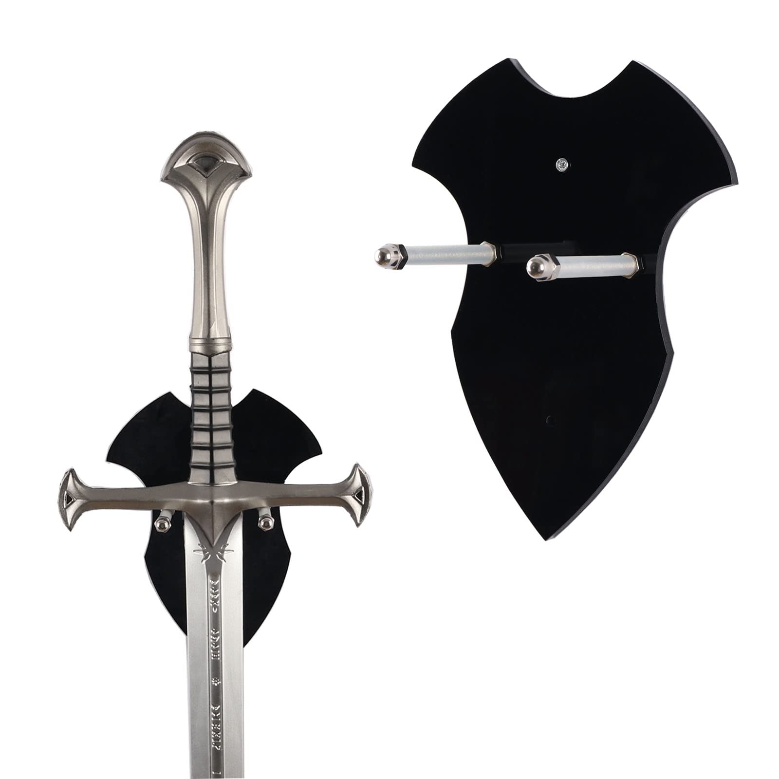Premium Sword and Axe Wall Mount Holder - Vertical Display Stand for Weapon Decoration & Home Decor | Perfect for Medieval, Viking, and Fantasy Themed Rooms