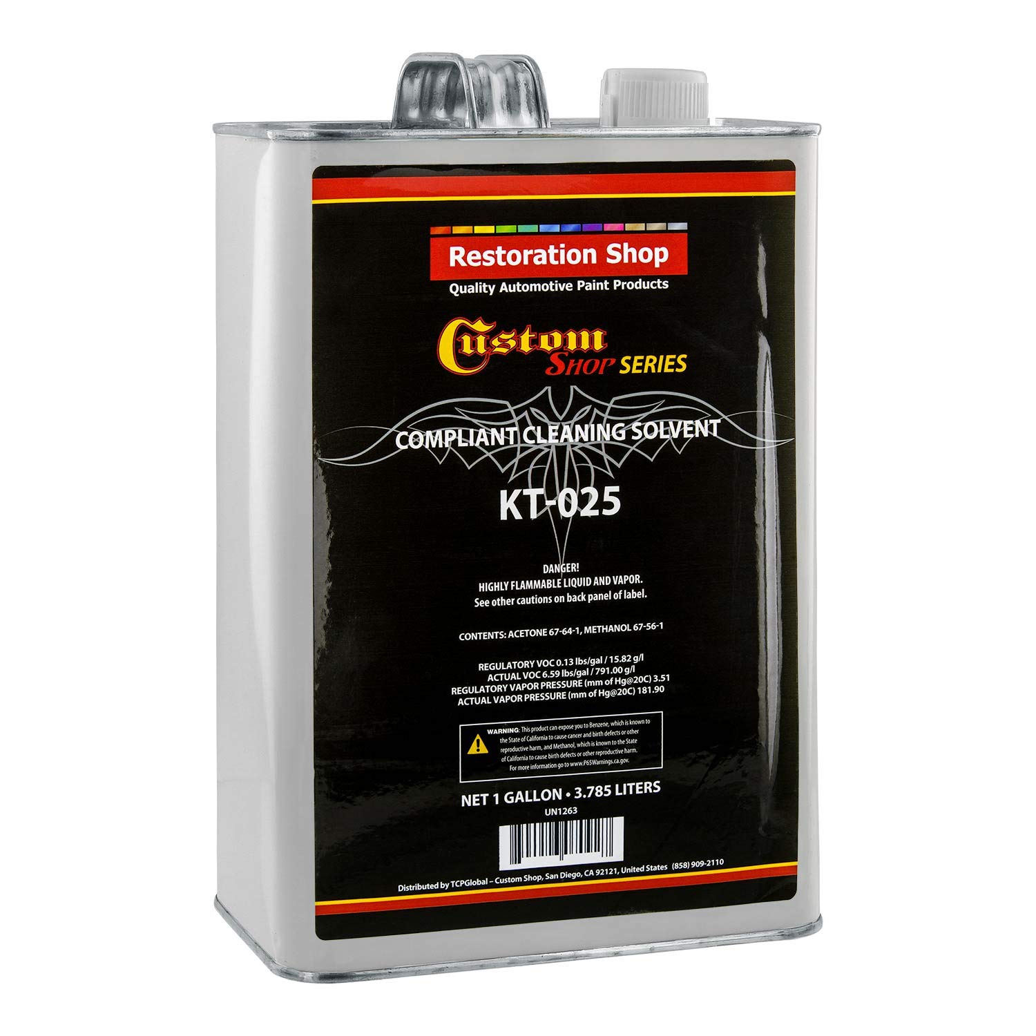 Restoration Shop Compliant Spray Gun Cleaning Solvent - 1 Gallon | Custom Shop Approved | Professional Airbrush & Automotive Tool Cleaner | Ideal for Auto Body Shops & DIY Paint Projects