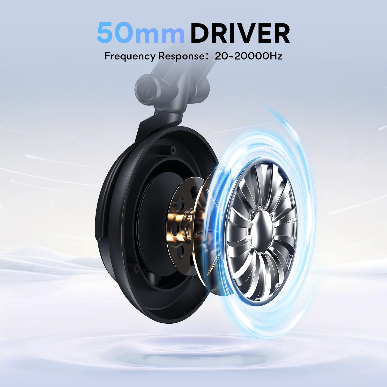 MAONO MH601 Professional Studio Headphones - 50mm Drivers, Over-Ear Closed Back Design for Music Production, DJing, Podcasting & Gaming - Premium Sound Isolation & Comfort (Black) - Perfect for Home Recording, Streaming & Audio Editing