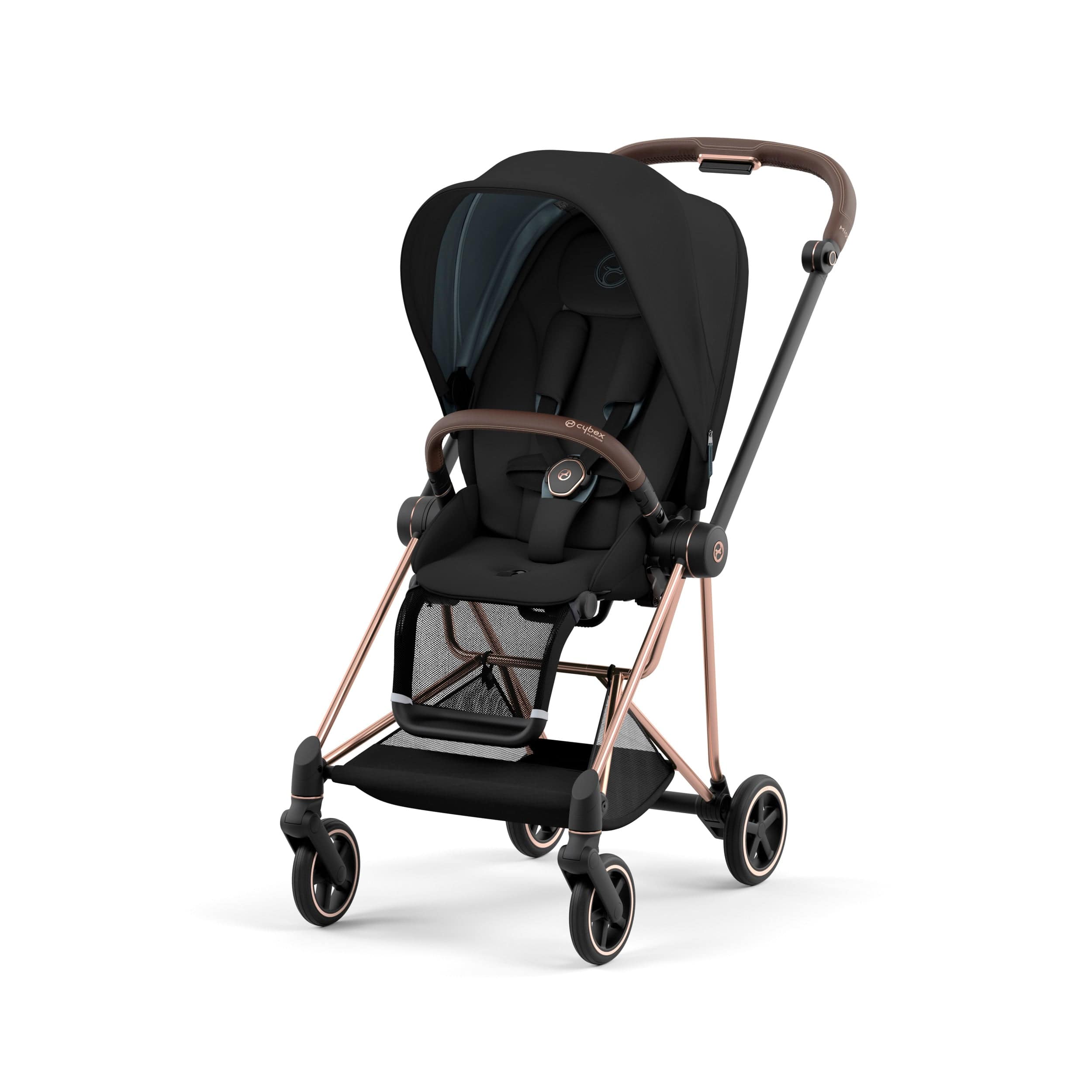 Cybex Mios 3 Complete Stroller - Rose Gold & Brown Luxury Baby Stroller with Reversible Seat | Perfect for Urban Travel, Shopping & Family Outings