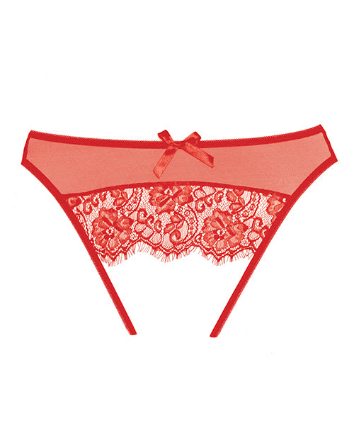 Sexy Red Lace Panties for Women - Adore Expose High Waist Thong Underwear - Perfect for Valentine's Day, Date Night & Special Occasions