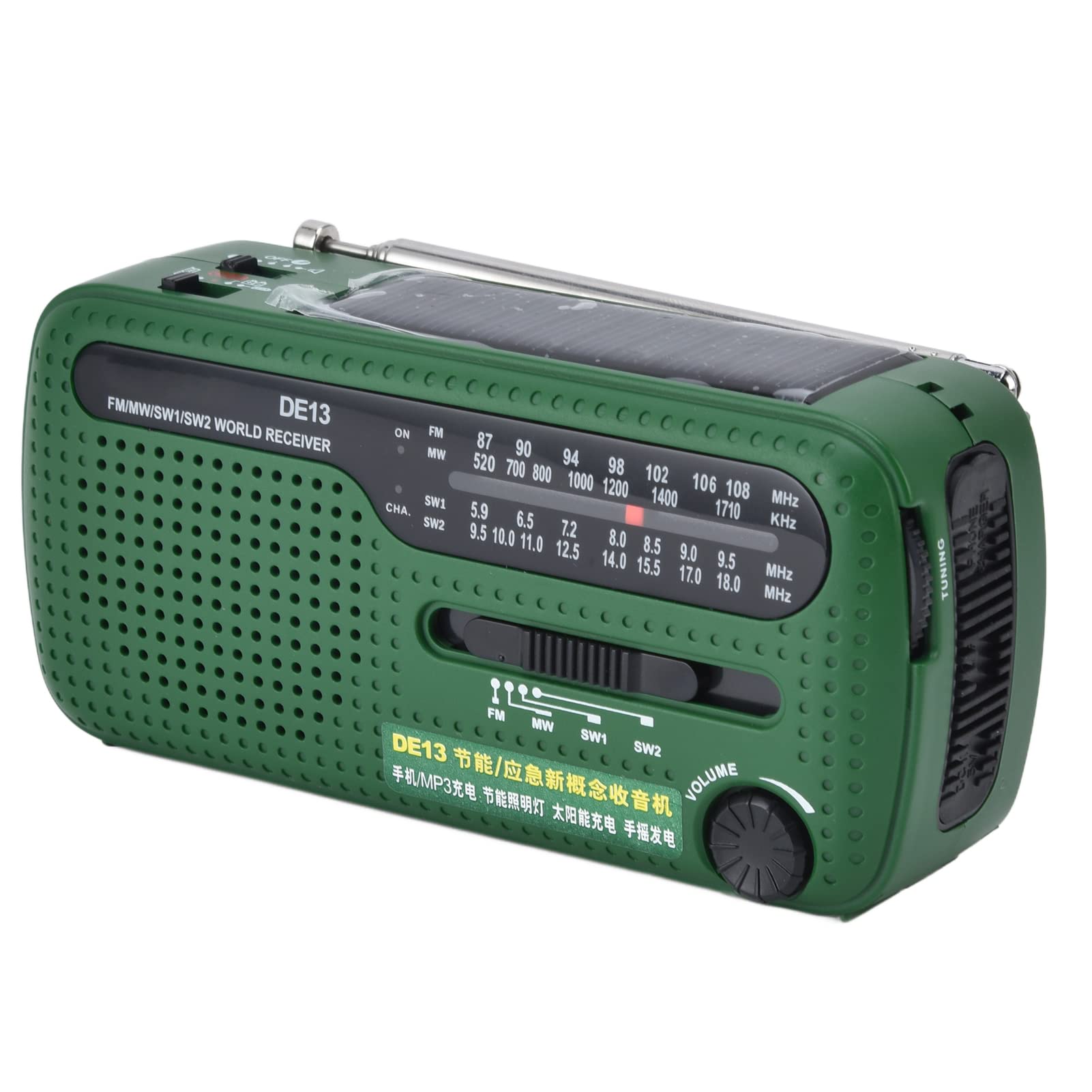 EBTOOLS Portable AM/FM Radio with LED Flashlight, Power Bank & SOS Alarm - Emergency Weather Radio for Home, Travel, Camping, and Car Use