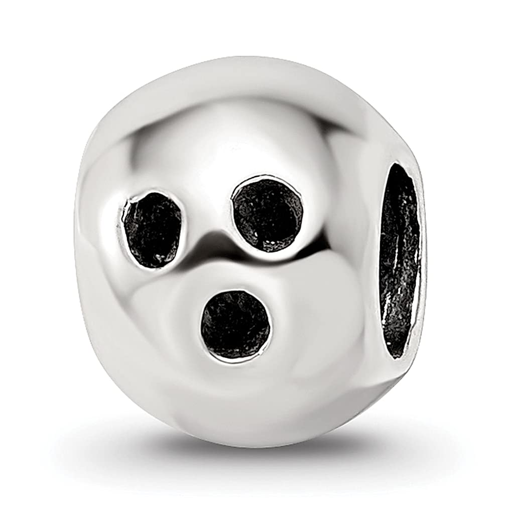 925 Sterling Silver Bowling Ball Charm Bead for Bracelet - Sporty Fine Jewelry Gift for Women - Perfect for Bowling Enthusiasts & Jewelry Lovers