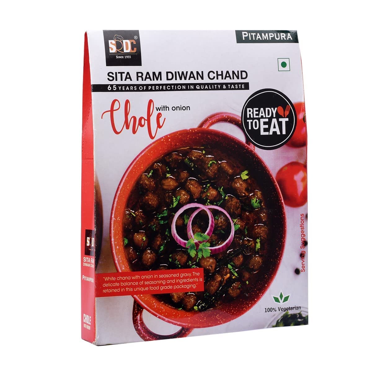 Ready to Eat Chole with Onion 300g | No Preservatives | 100% Natural Vegetarian Snack | Pack of 4 for Quick Meals