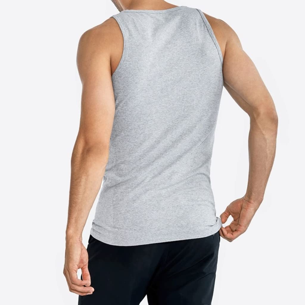 4-Pack Men's Classic Cotton Tank Tops | Breathable Undershirts for Casual Wear & Gym Workouts