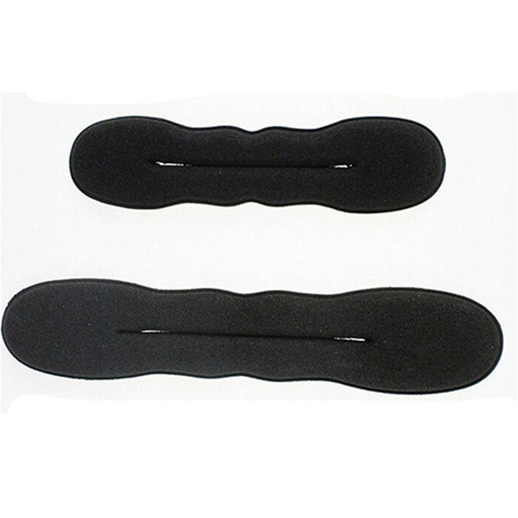 2Pcs Magic Sponge Clip Foam Donut Hair Styling Bun Curler Tool Maker - Perfect for Updos, Ponytails & Messy Buns - Salon Quality Hair Accessories for Women & Girls