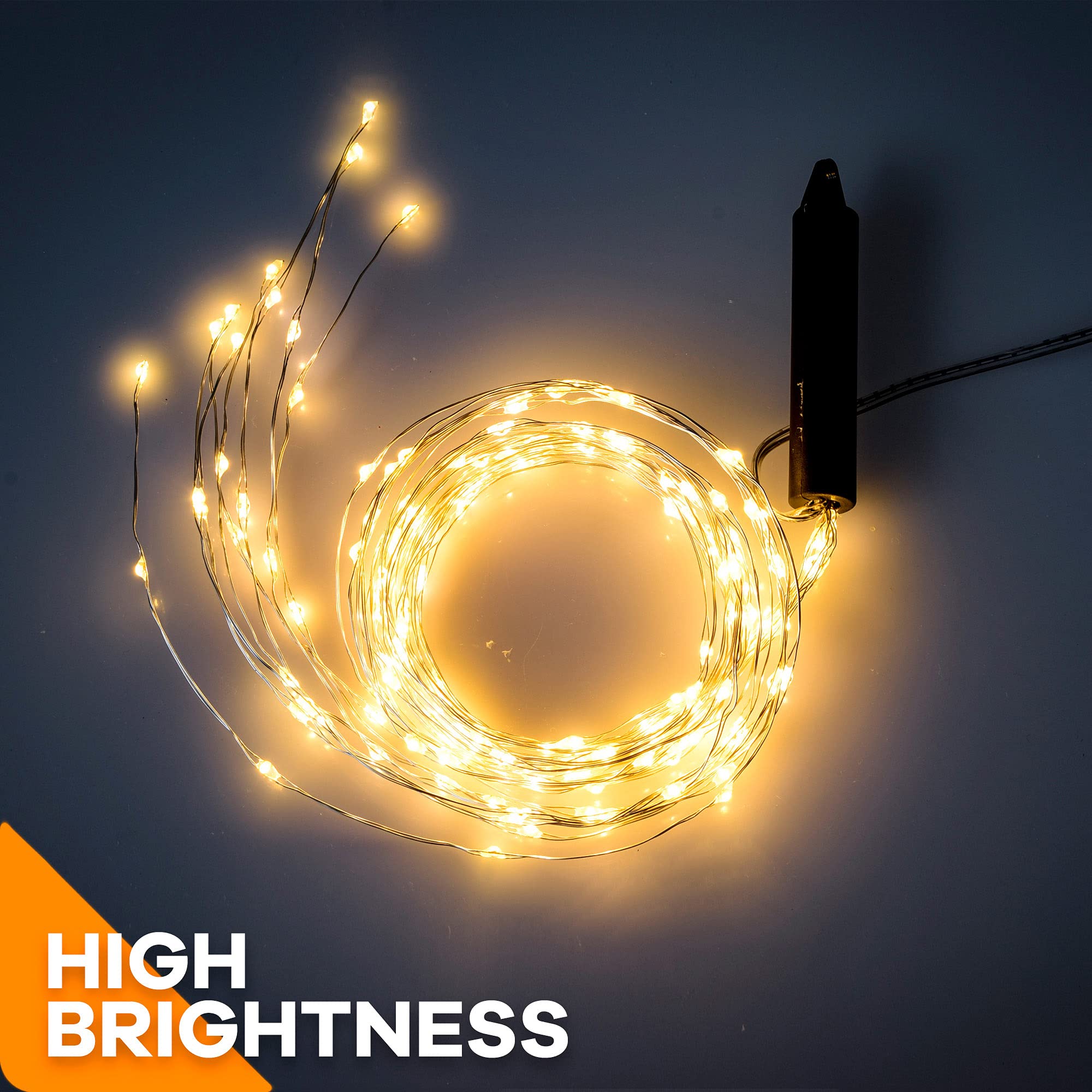 10 Strands 200 LED Firefly Bunch Lights - Waterproof Plug in String Lights for Outdoor Garden, Waterfall Vine, Watering Can - Warm White Fairy Lights for Patio, Wedding, Party Decoration