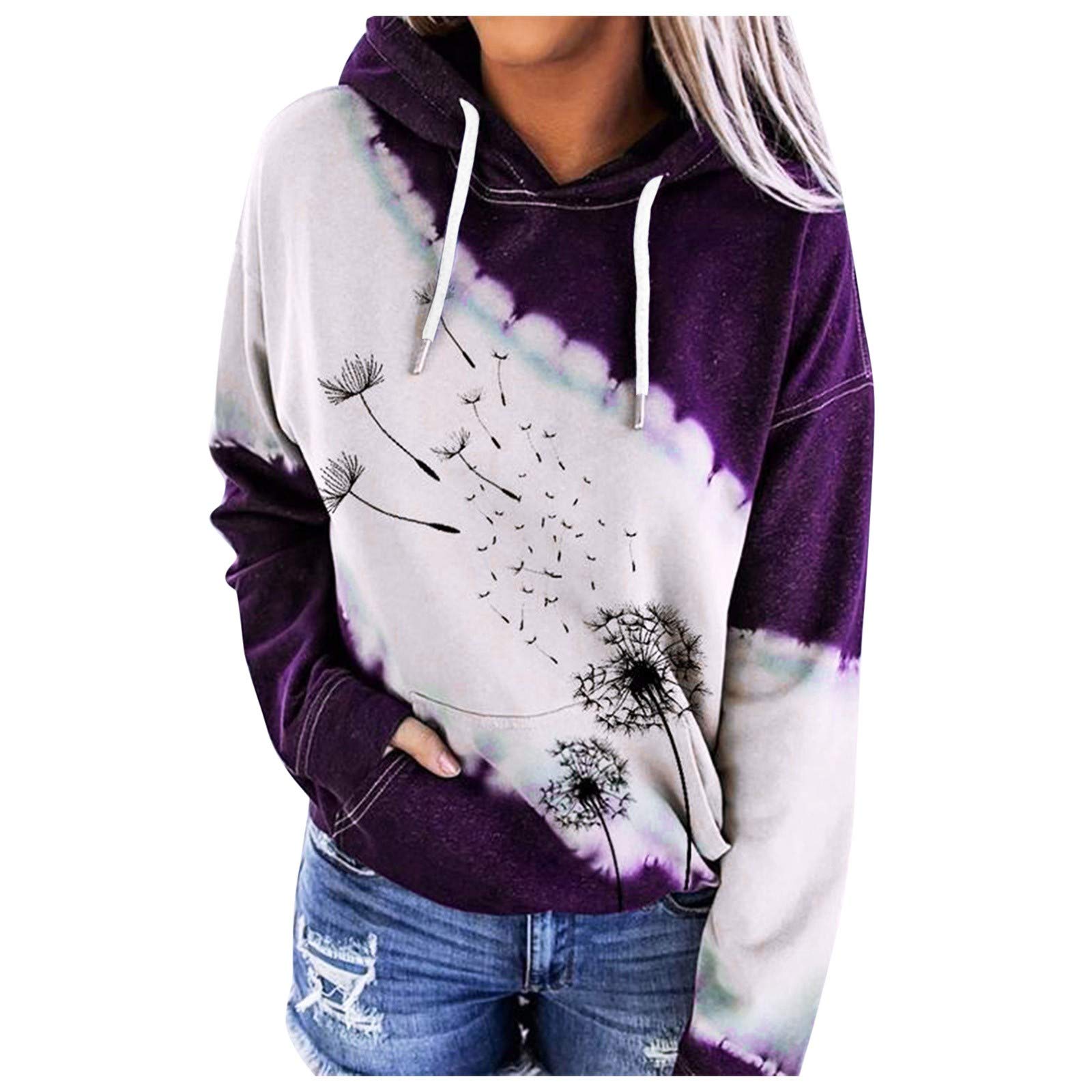 3D Printed Star Pattern Long Sleeve Pullover Sweatshirt for Women - Cozy Performance Hoodie for Casual Wear, Gym & Outdoor Activities