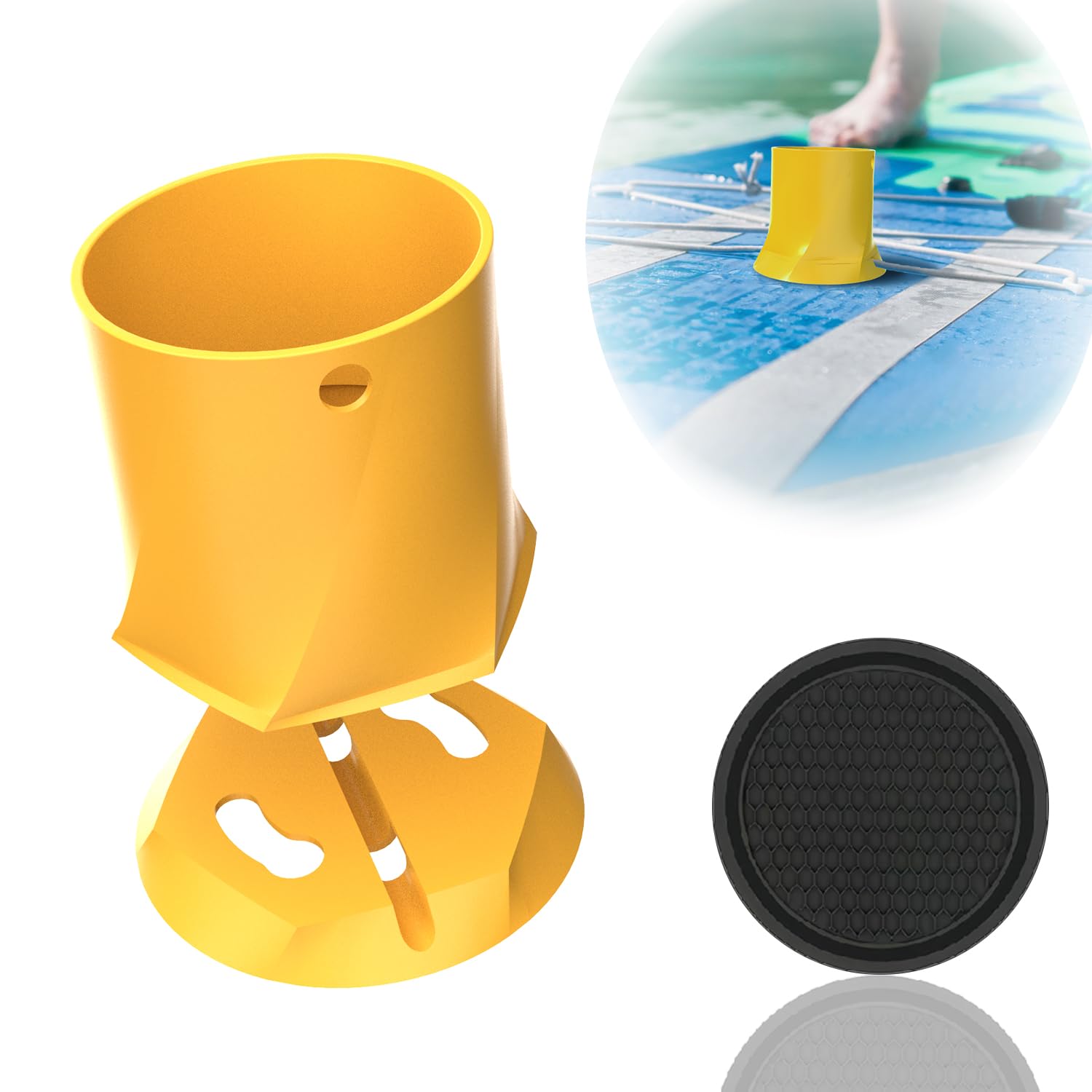 **Premium 2-in-1 Paddle Board & Kayak Cup Holder - Anti-Tipping Drink Holder for SUP, Kayaking, Fishing - Fits Most Cups, Bottles & Cans - Perfect for Water Sports & Outdoor Adventures**