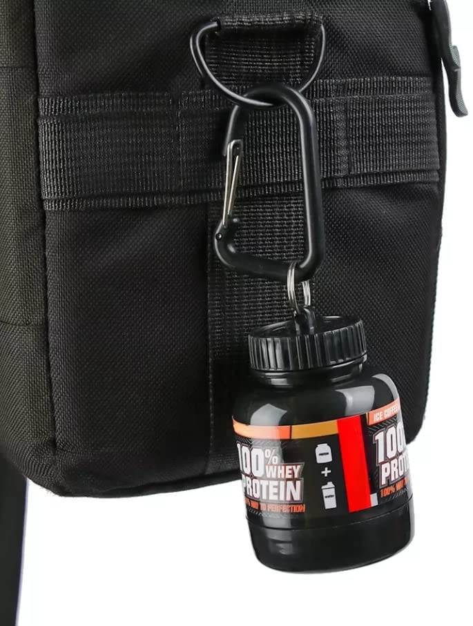 Premium Portable Protein Powder Container for Gym & Travel - BPA-Free Supplement Storage with Durable Keychain & Funnel | Ideal for Workouts, Hiking & On-the-Go Nutrition