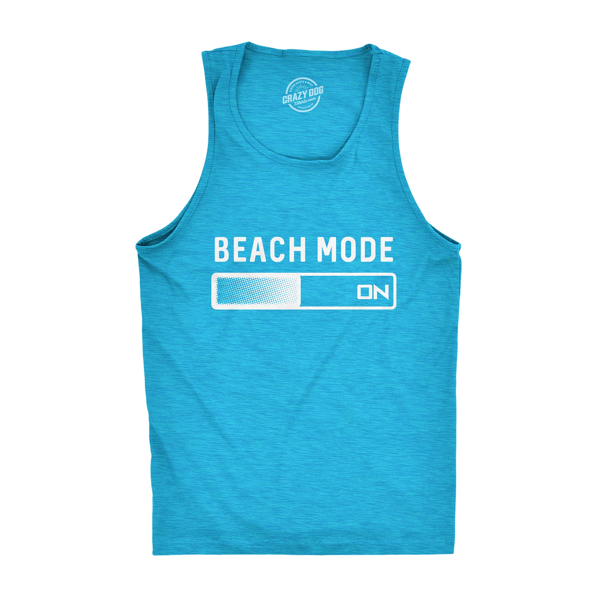 Funny Men's Beach & Fitness Graphic Tank Top - Novelty Vacation Holiday Travel Summer Shirt for Gym, Running, Outdoor Activities
