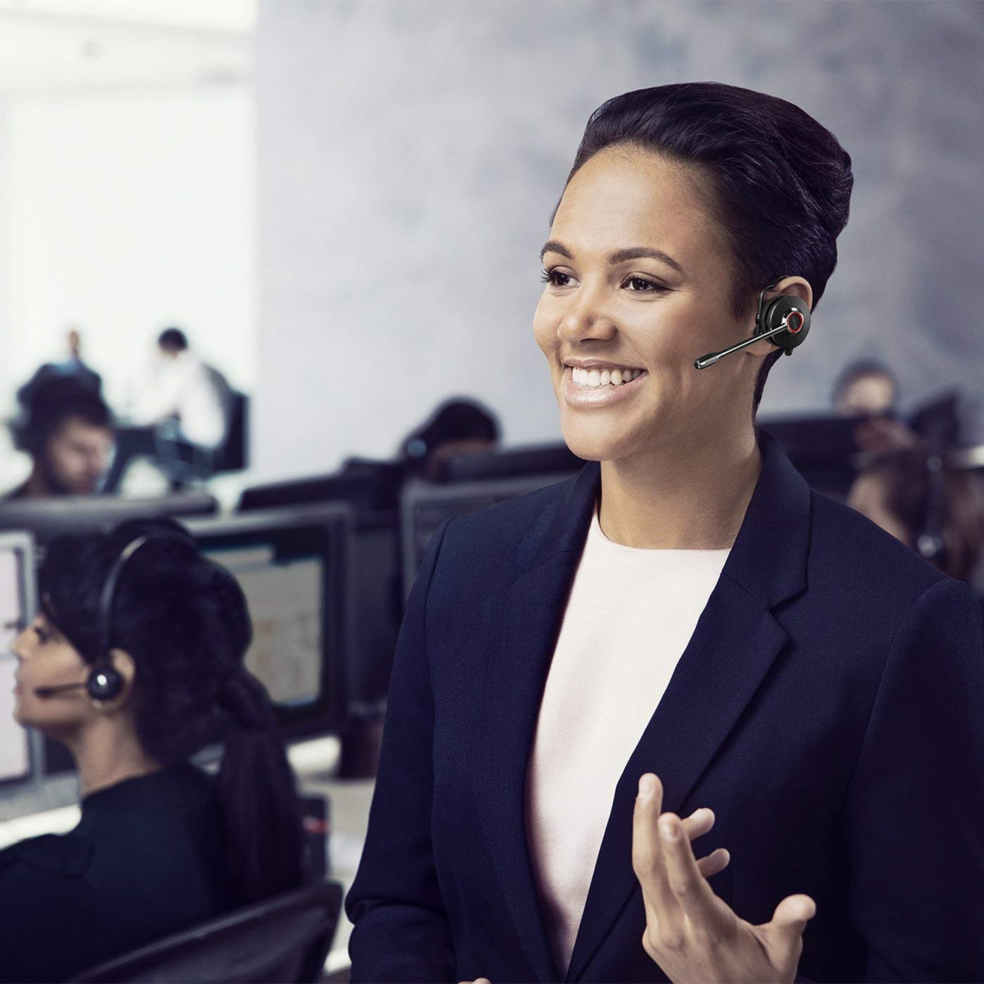 Jabra Engage 75 Wireless Convertible Headset with Noise Cancelling - Bluetooth Headset for Office, Call Center & Remote Work - Comfortable UC Stereo Headphones for Professionals