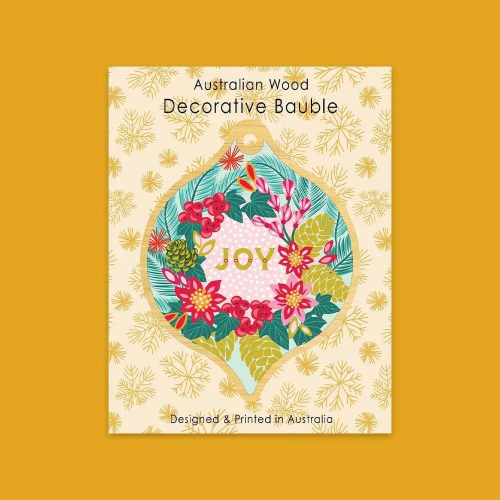 Christmas Joy Bauble - Festive Holiday Ornament for Tree Decorations, Gift Giving & Seasonal Home Decor