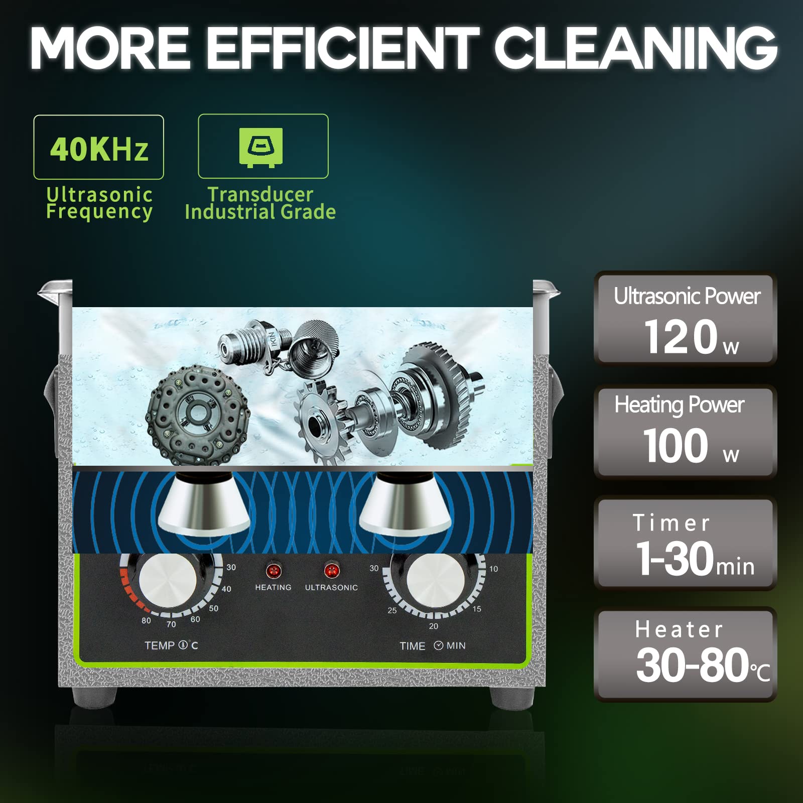 ONEZILI 3L Ultrasonic Cleaner with Industrial Transducers - 120W Timer Ultrasound Cleaning Machine for Jewelry, Glasses, Watches & Small Parts | Perfect for Home, Lab & Jewelry Store Use
