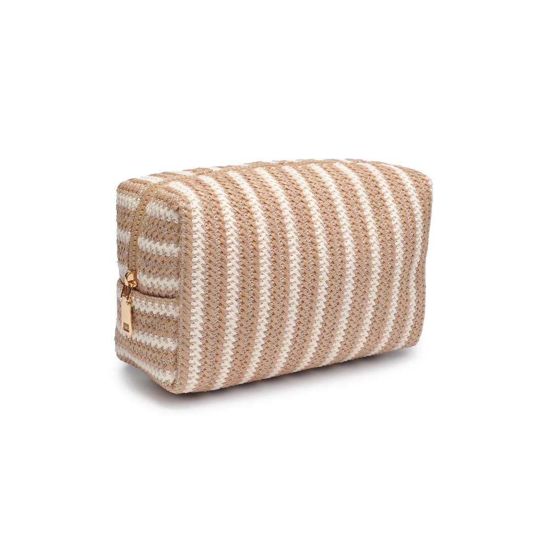 Waterproof Coastal Carry Cosmetic Pouch for Travel & Beach - Perfect Makeup Bag for Toiletries, Brushes & Essentials | Great for Vacations, Gym & Daily Use