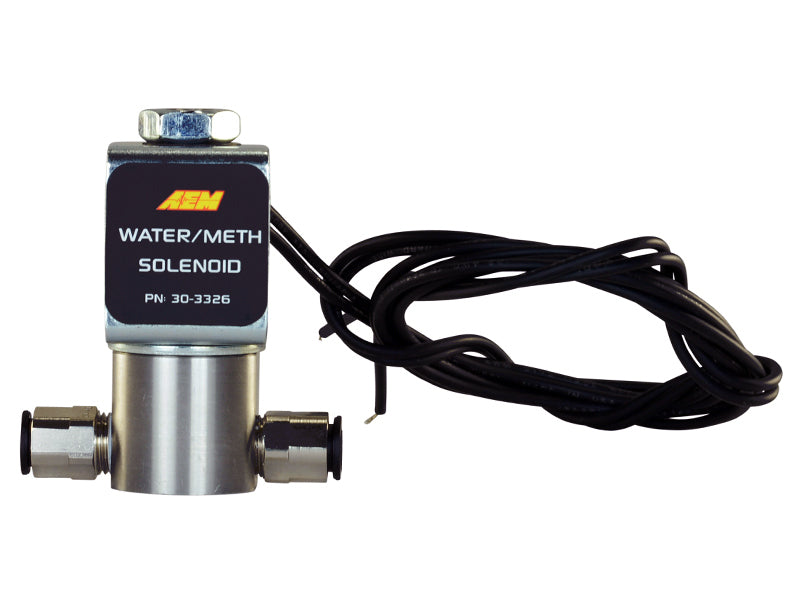 High Flow AEM Water Methanol Injection System Kit - 200PSI, 1/8in 27NPT Ports, Low Current WMI Solenoid for Turbocharged & Supercharged Engines - Perfect for Performance Tuning, Drag Racing & Off-Road Applications