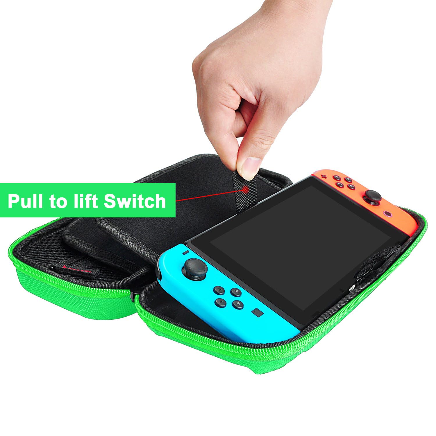 Premium Nintendo Switch & Switch OLED Carrying Case - Hard Shell Travel Pouch with 20 Game Cartridge Slots | Protective Storage for Console & Accessories | Perfect for Travel, Commuting & Gaming On-The-Go