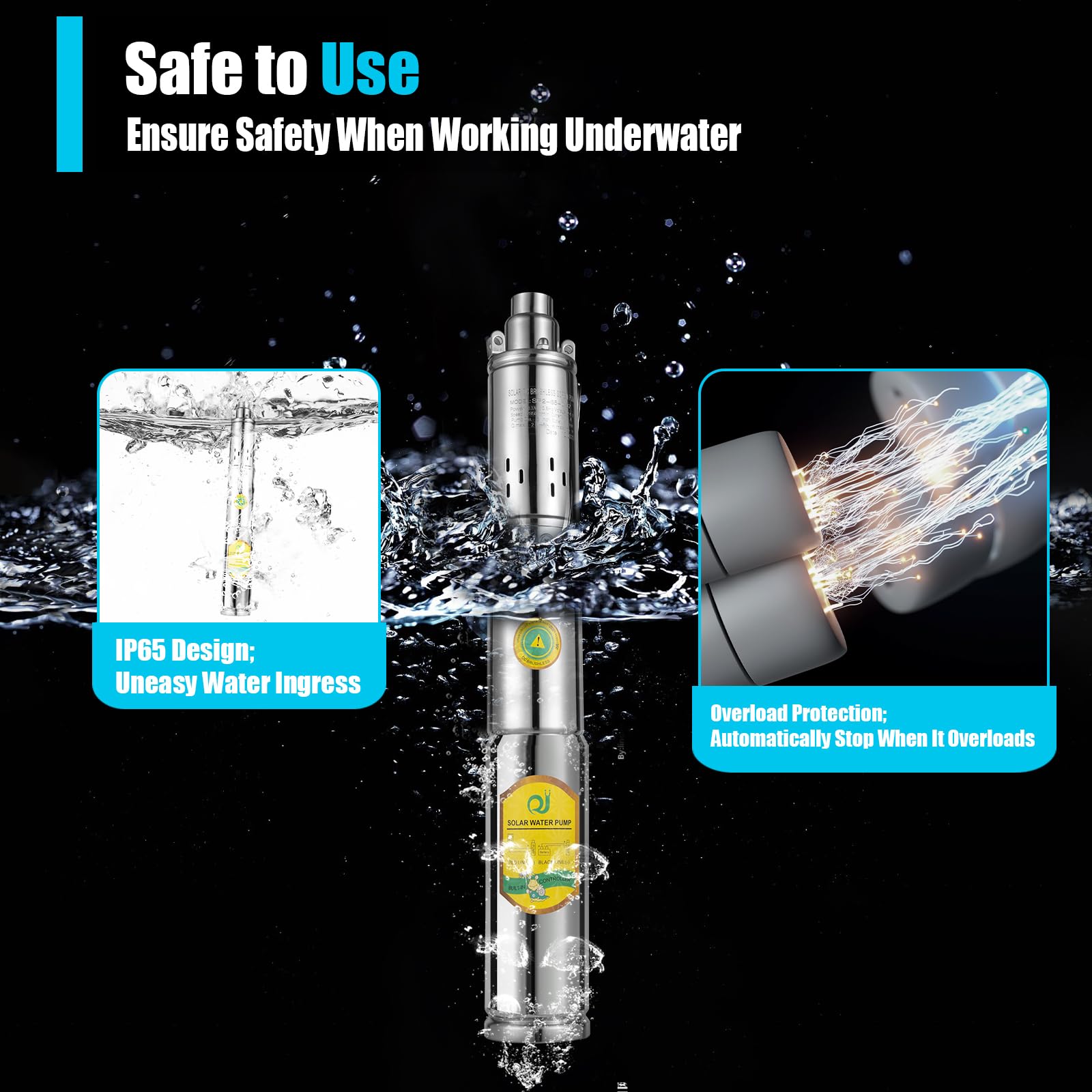 Solar Powered Deep Well Submersible Pump - Stainless Steel Screw Water Pump for Agricultural Irrigation, Farm Ponds & Industrial Water Circulation | Durable & Efficient Solar Water Pumping System for Off-Grid Applications