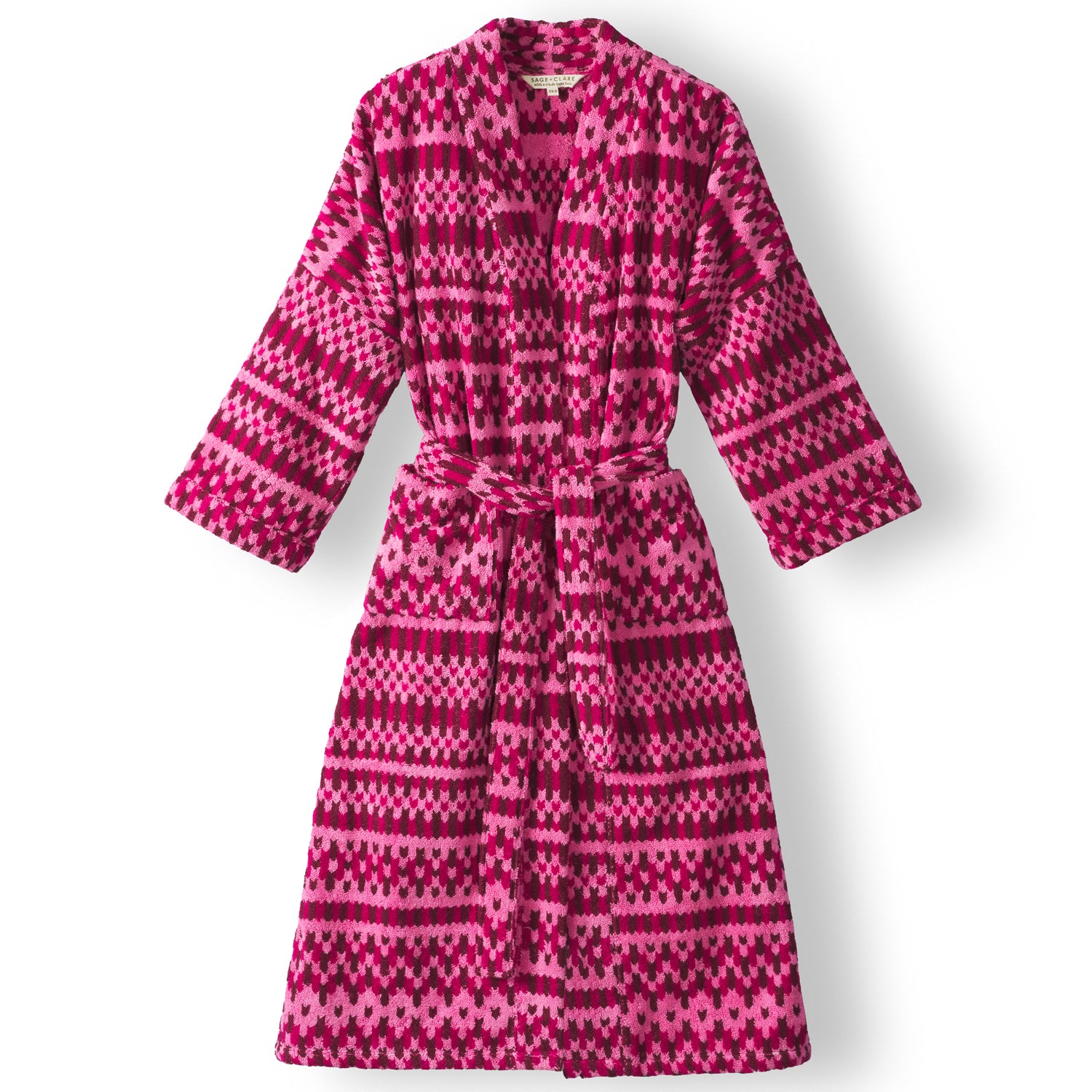 Arlette Soft and Cozy Towelling Robe for Women - Luxurious Cosmo Pink Bathrobe - Perfect for Spa, Lounge, and Post-Shower Relaxation