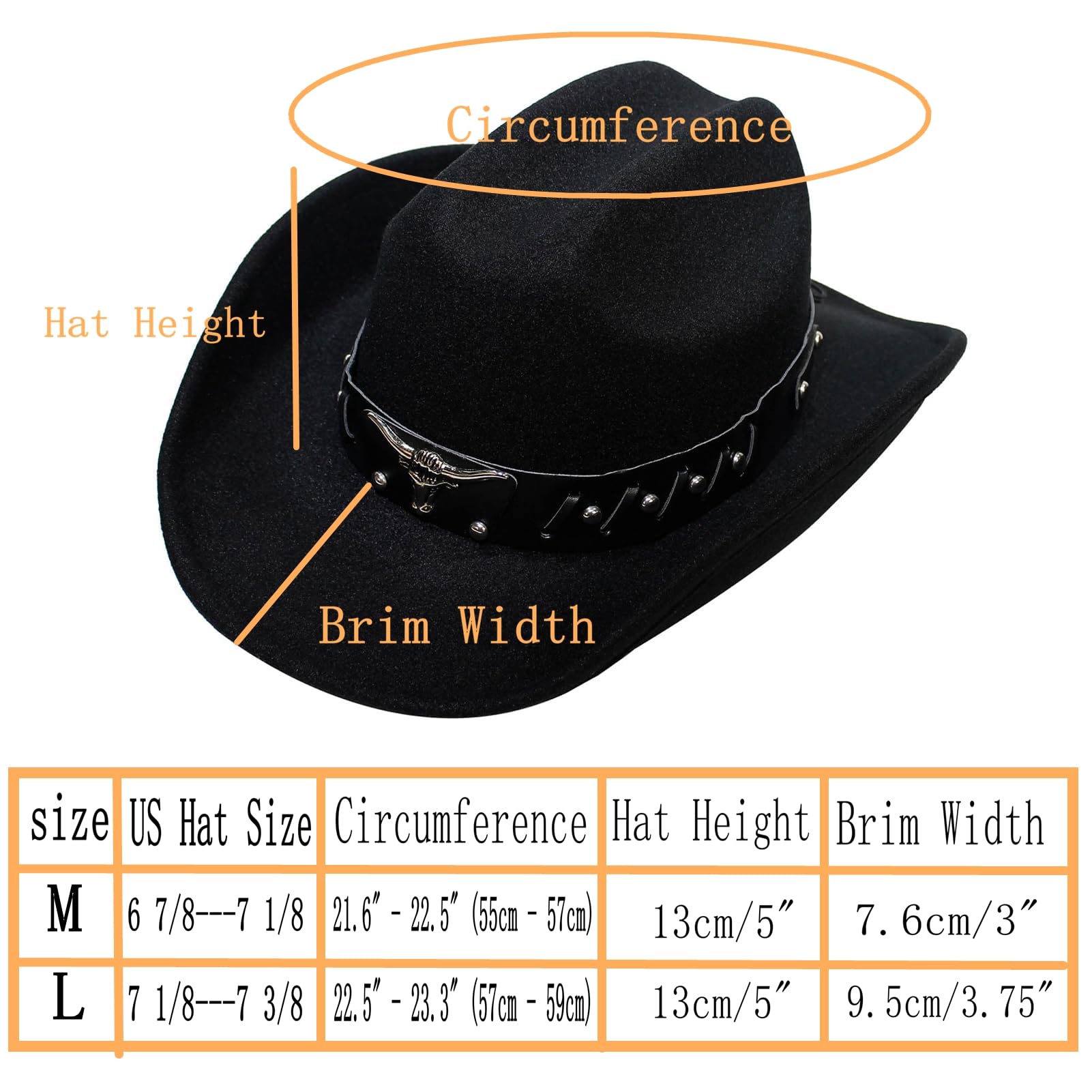 Stylish Cowboy Hat for Women & Men - Western Rancher Hat for Outdoor, Rodeo, and Country Fashion