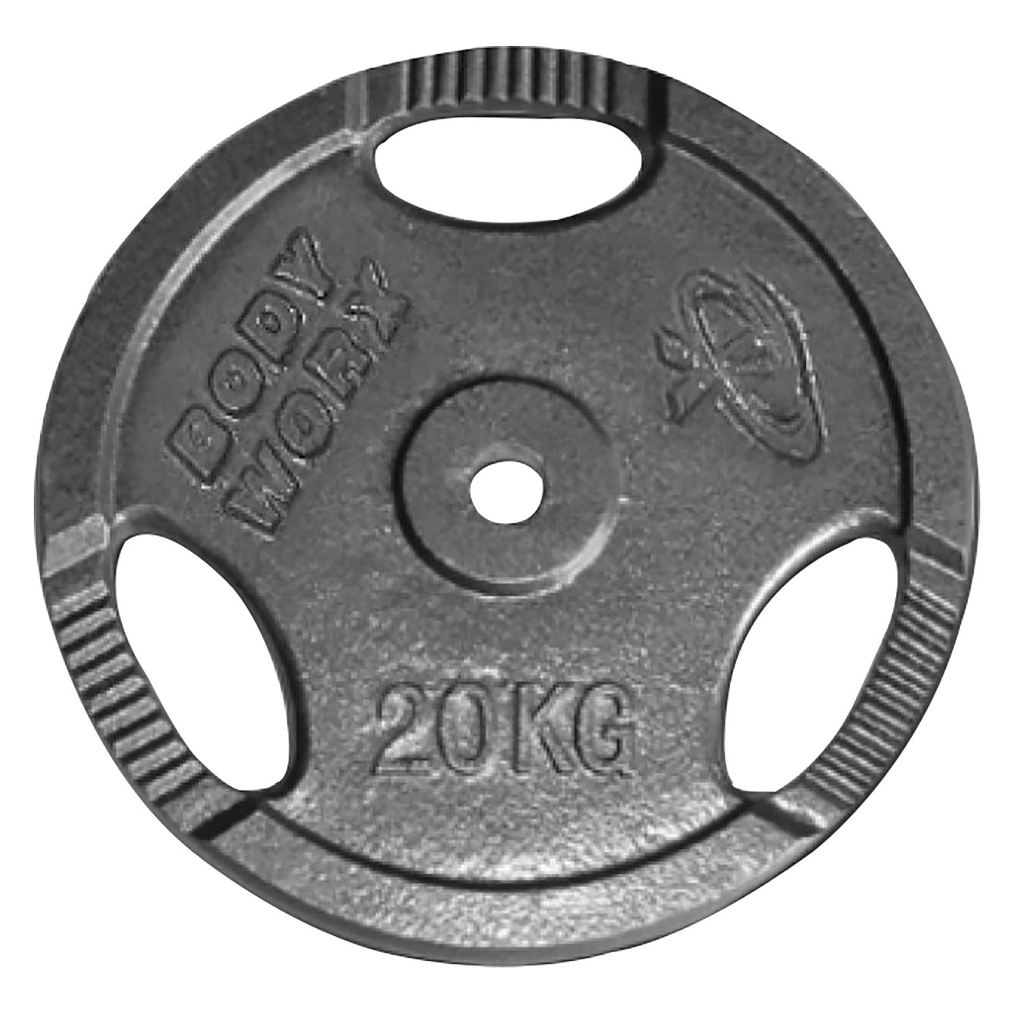 20kg Standard 3-Hole Ezy Grip Weight Plate - Olympic Weightlifting & Strength Training for Home Gym & CrossFit Workouts