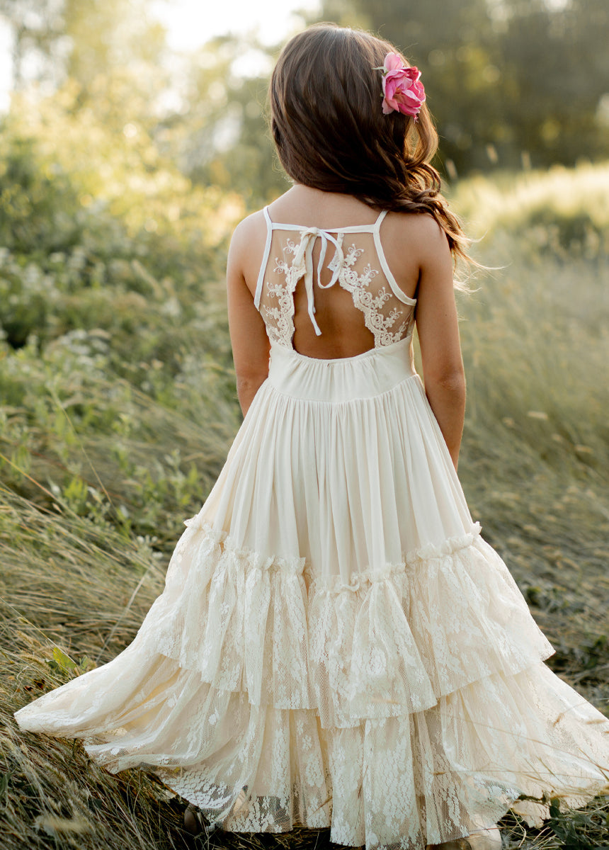 Catrin Dress in Cloud - Elegant Women's Flowy Maxi Dress for Summer, Beach, and Casual Outings | Perfect for Vacations, Date Nights, and Outdoor Events