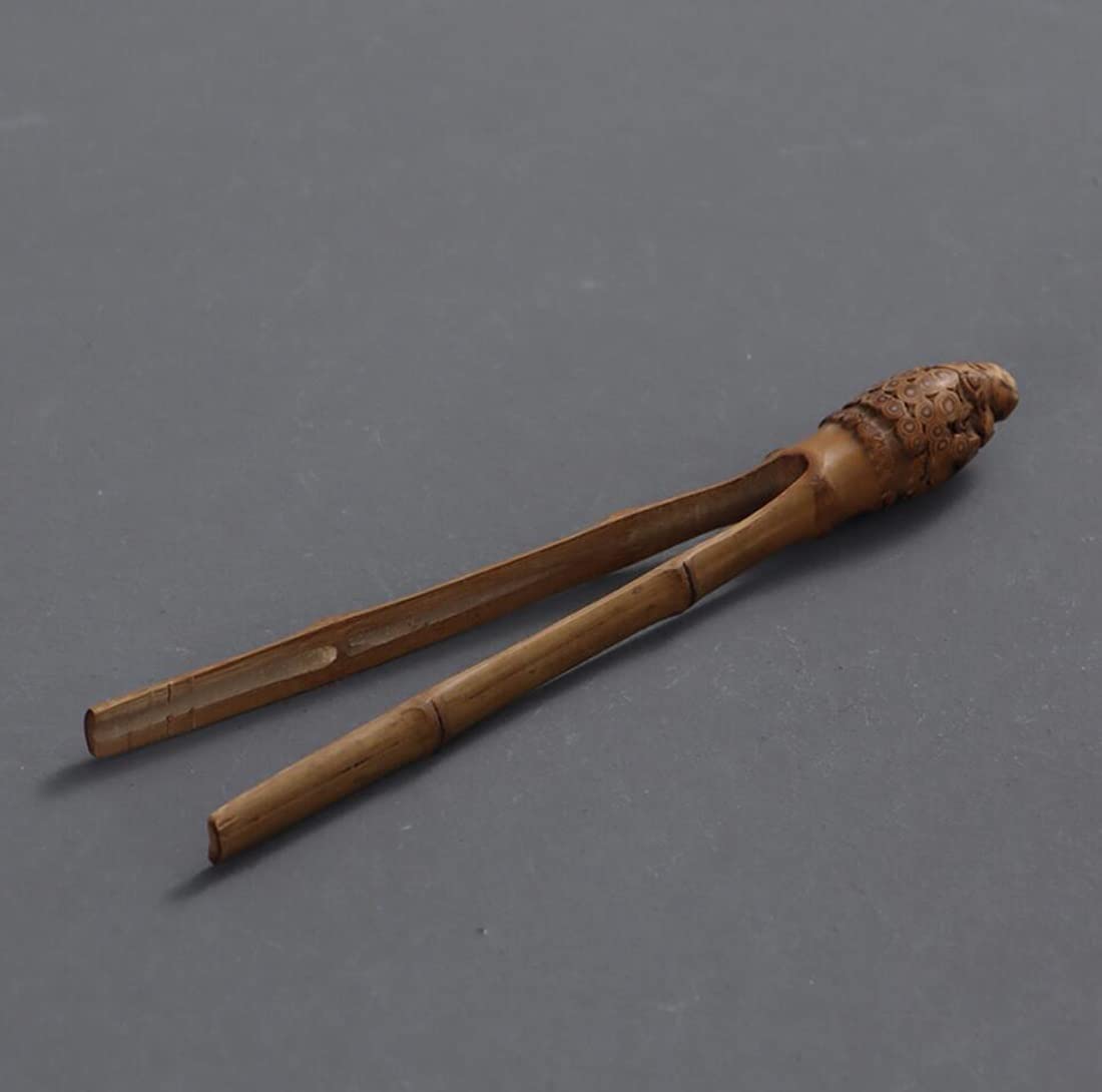 Natural Bamboo Tea Clip & Kitchen Tongs - Eco-Friendly Cooking Tweezers for Salad, Toast, Bread, Pickles | Perfect for Tea Brewing, Baking & Food Presentation (Color: J)