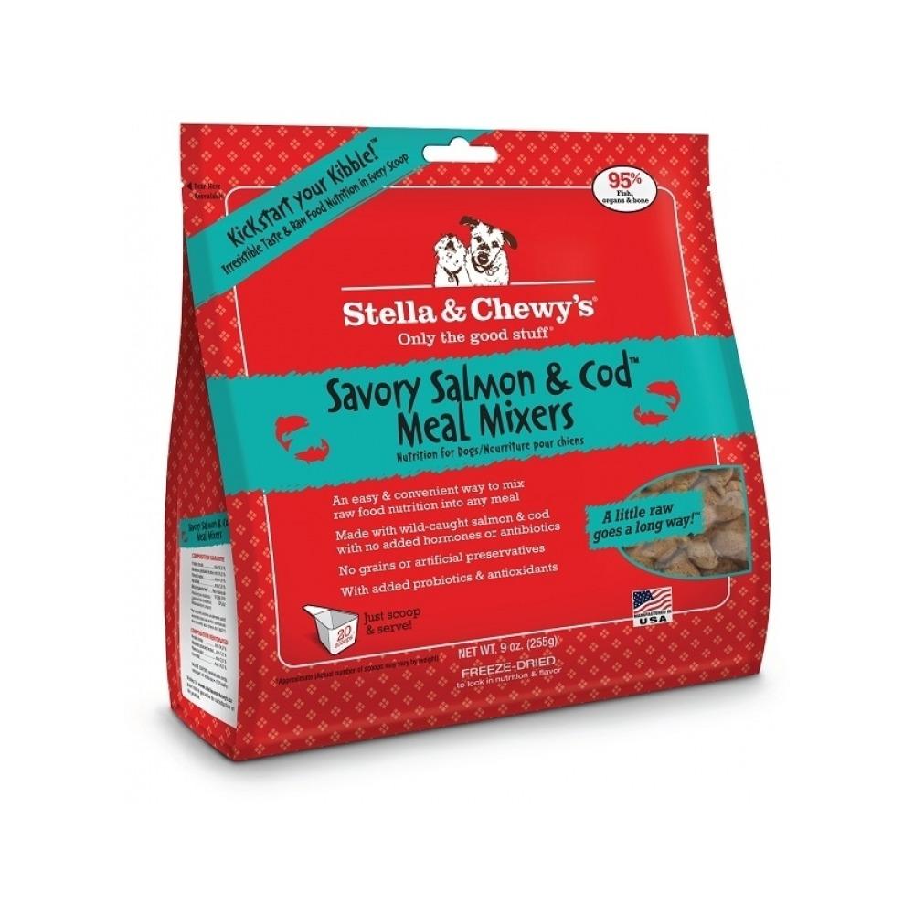 Grain-Free Freeze-Dried Wild-Caught Salmon & Cod Dog Food Topper – High-Protein Meal Enhancer for Dogs – Perfect for Kibble, Raw, or Homemade Dog Food