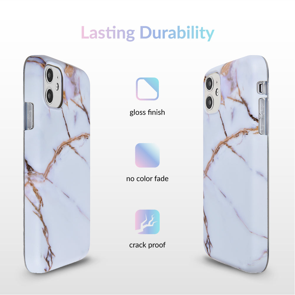 Elegant White & Gold Marble iPhone Case - Premium Protective Cover for iPhone [Model Numbers] | Stylish & Durable Phone Case for Everyday Use, Work, and Special Occasions