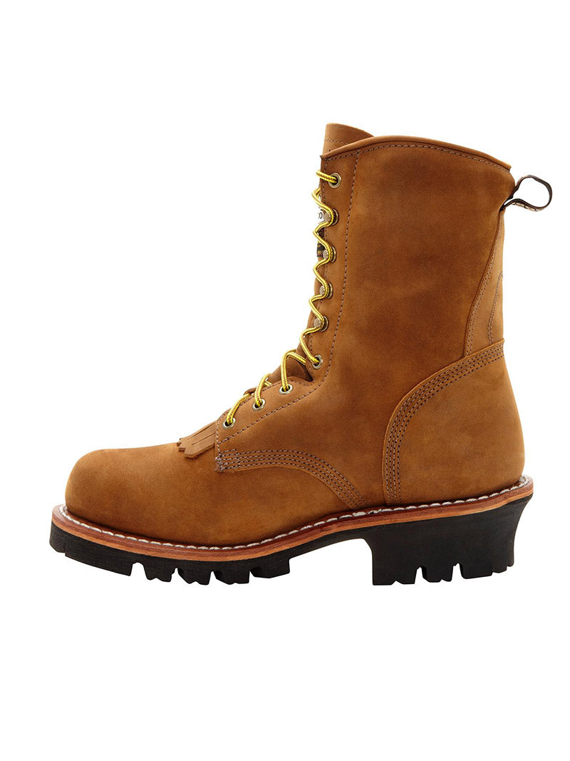 Georgia G9382 Men's Steel Toe Insulated Logger Work Boots - Waterproof, Slip Resistant, Electrical Hazard Protection - Perfect for Construction, Logging & Outdoor Work in Worn Saddle Brown