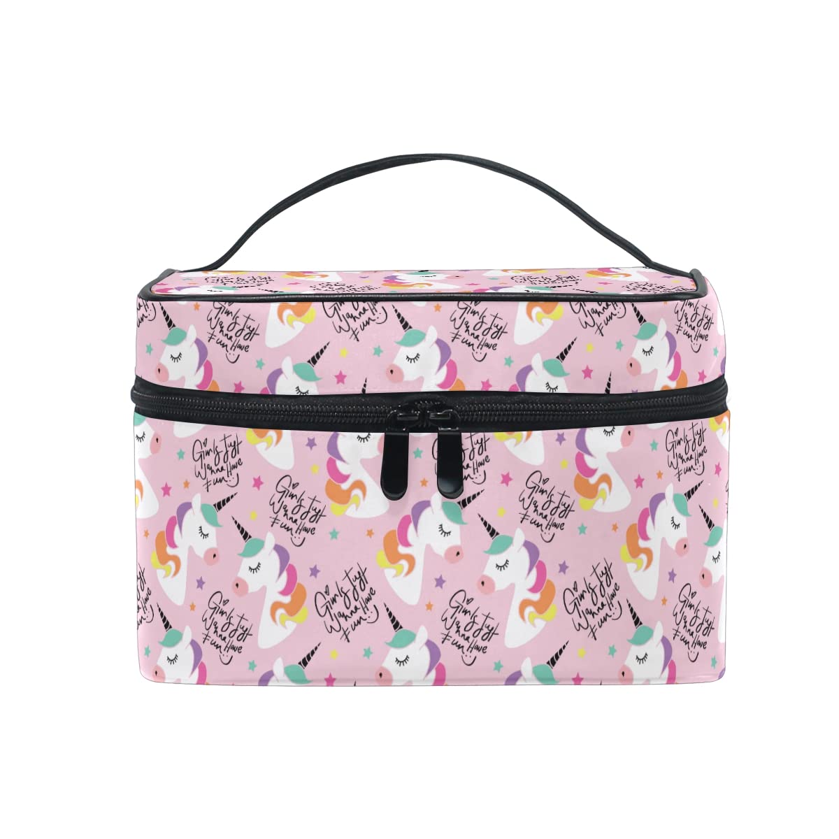 Unicorn Makeup Bag for Women - Travel Cosmetic Organizer for Girls & Ladies