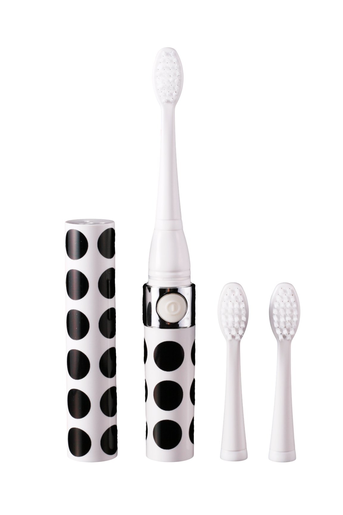 Sonicety Electric Toothbrush HI-923 - Black Polka Dot Design, Portable & Travel-Friendly for Home, Office, and On-the-Go Oral Care