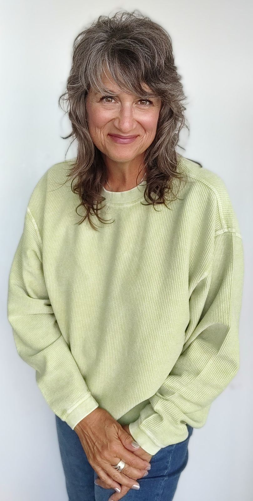 Fern Green Cotton Crewneck Sweatshirt for Men & Women | Soft & Comfortable Pullover | Perfect for Casual Wear, Layering & Outdoor Activities