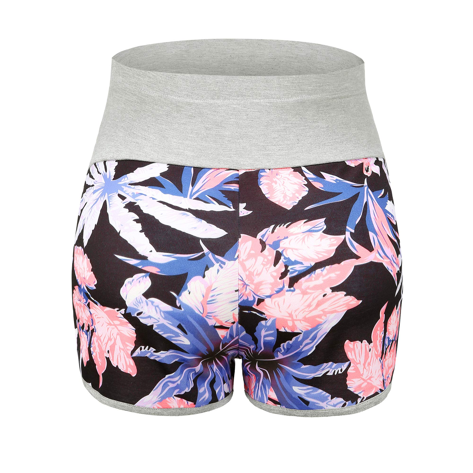 FitGlam Women's Maternity Shorts - Over Belly Pregnancy Lounge, Workout & Sleep Shorts with Pockets - Comfortable for Yoga, Running & Relaxing at Home