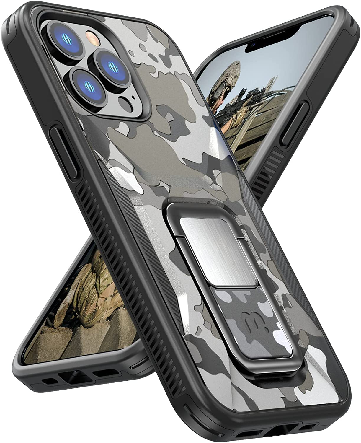 iPhone 13 Pro Max Magnetic Shockproof Case - Heavy Duty Car Mount Holder for Safe Driving | Compatible with MagSafe, Wireless Charging | Perfect for Commuting, Road Trips & Daily Use