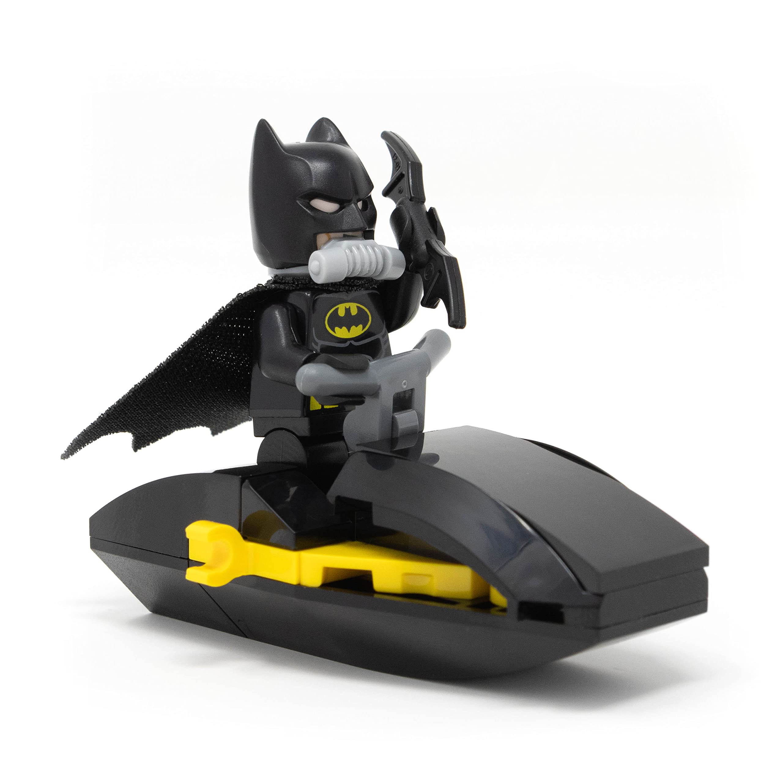 LEGO DC Superheroes Batman Minifigure with Water Bike & Batarang - Superhero Toy for Kids, Collectible Action Figure for Play & Display - Perfect for Birthday Gifts & DC Comics Fans
