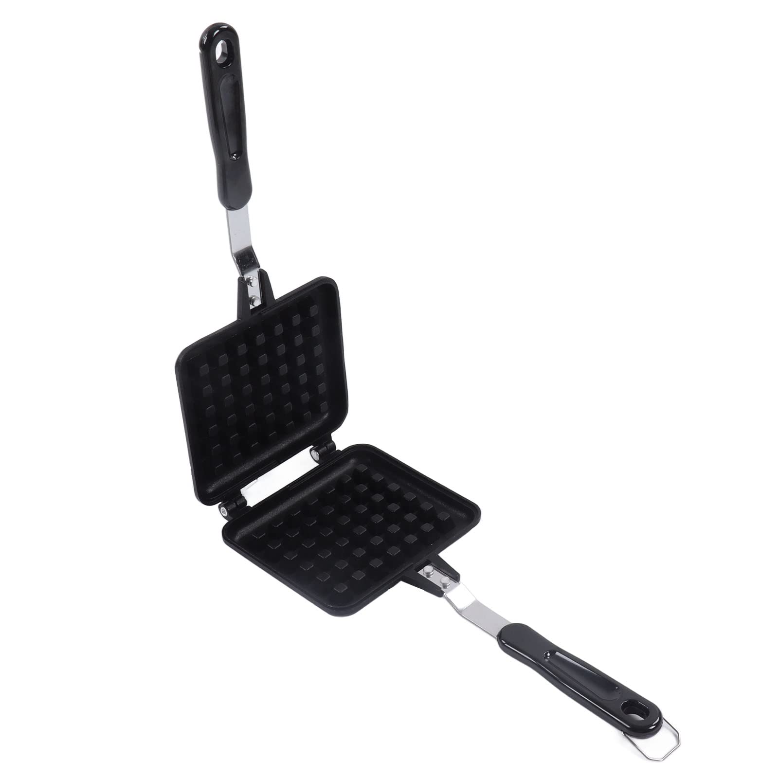 Non-Stick Waffle Baking Pan - Even Heat Distribution Flat Bottom Aluminum Alloy Waffle Maker with Hanging Hole - Perfect for Home Kitchen, Breakfast, Brunch & Camping Cooking
