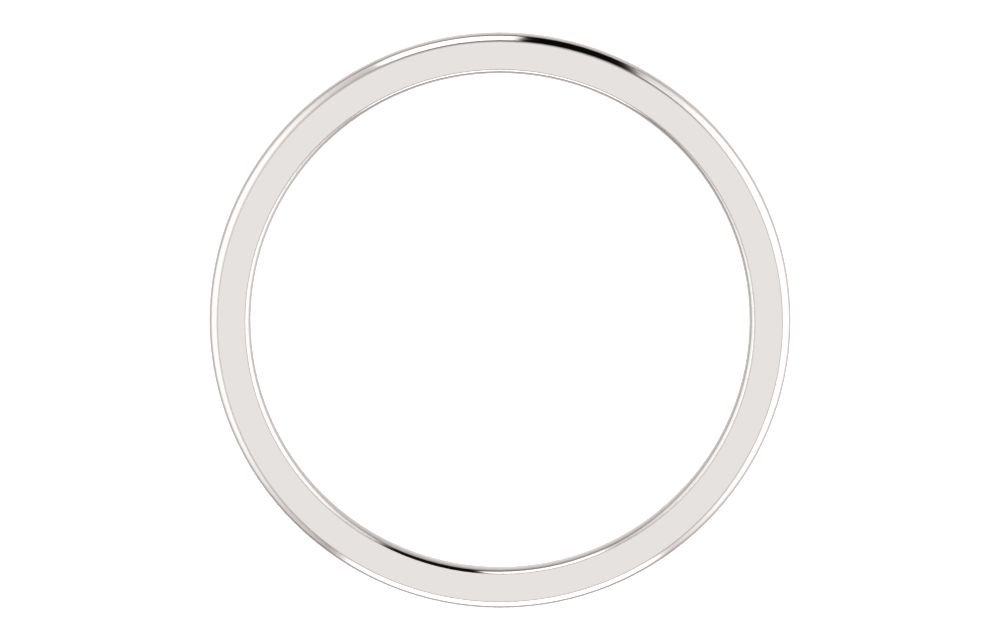 14K White Gold 1mm Comfort Fit Men's Wedding Band Ring - Size 5.5 | Elegant & Durable Jewelry for Weddings, Anniversaries & Special Occasions