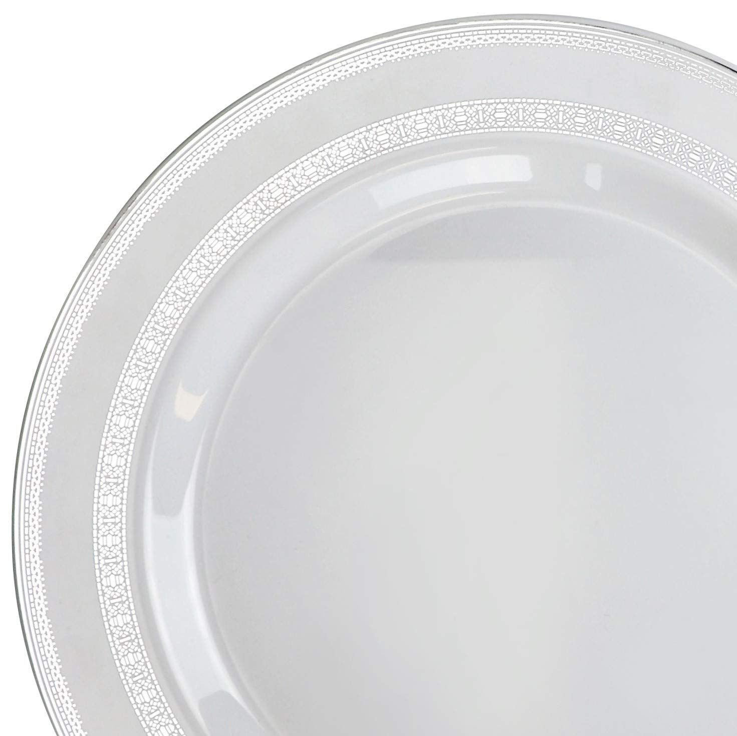 240-Pack Heavyweight Premium Disposable Plastic Plates for Weddings & Parties - 120 x 10.5
