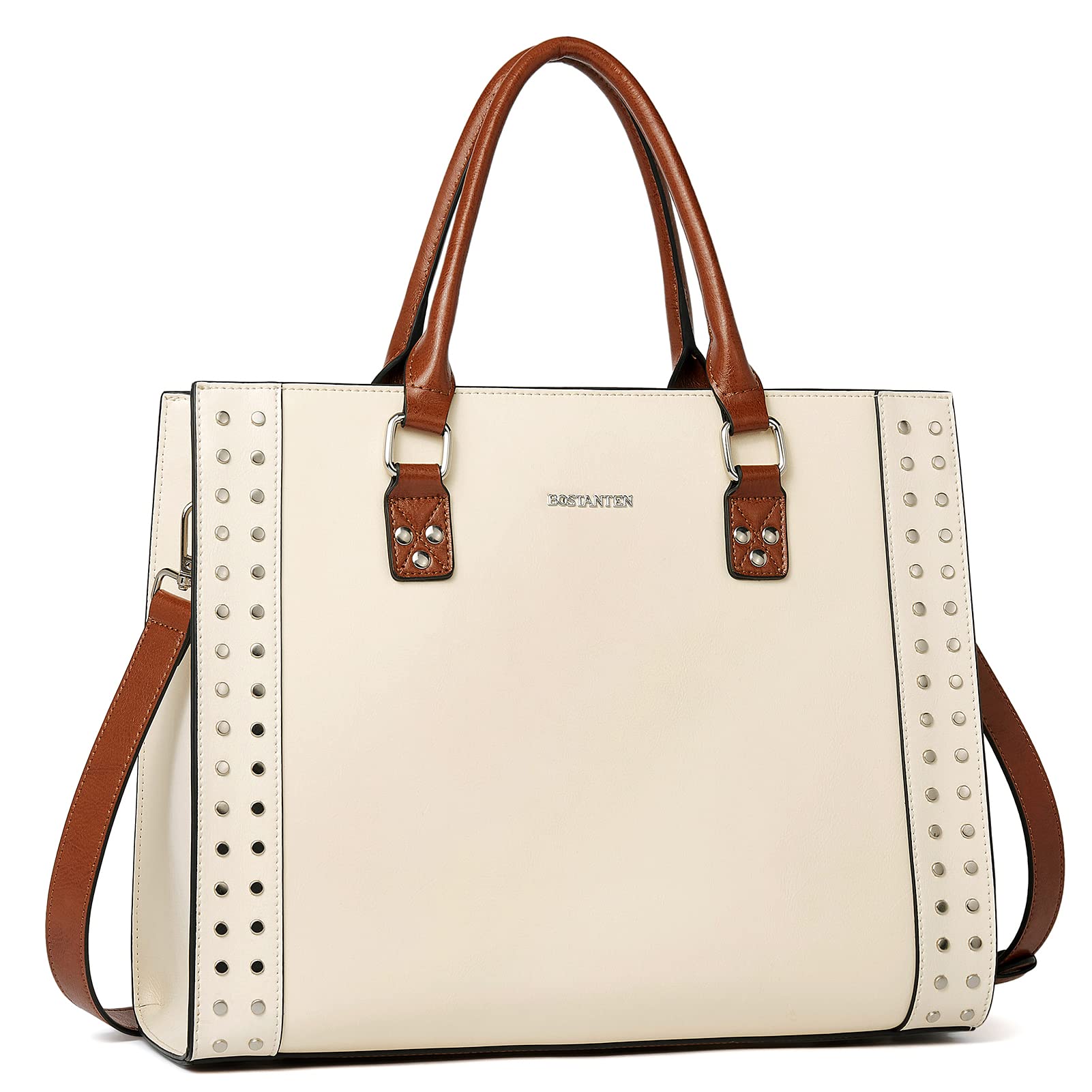 BOSTANTEN Genuine Leather Handbags for Women - Stylish Shoulder Bag, Top Handle Satchel, Spacious Tote Work Bag - Perfect for Office, Travel & Everyday Use