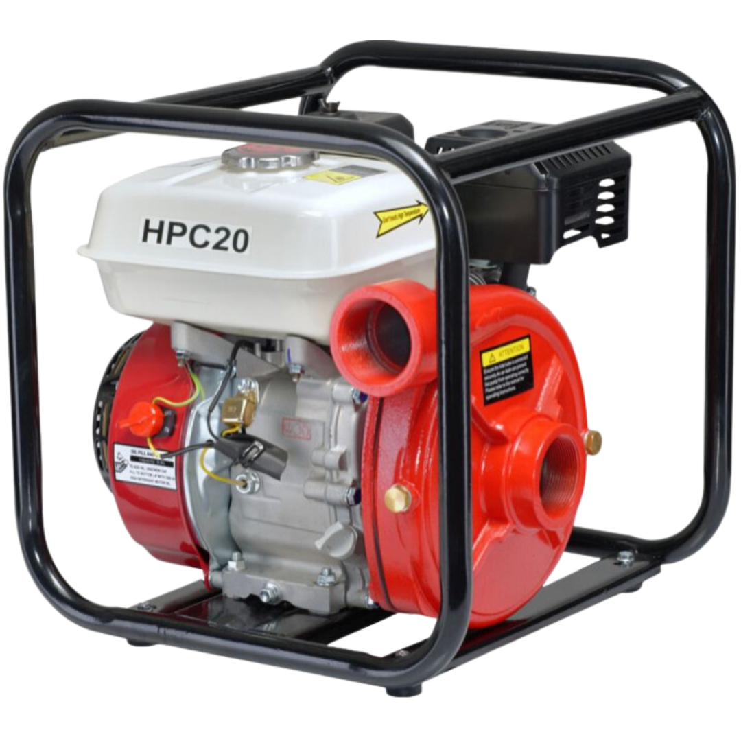 Portable Gasoline Engine Water Pump - 2 Inch High Pressure Cast Iron Transfer Pump for Irrigation, Flood Control & Construction