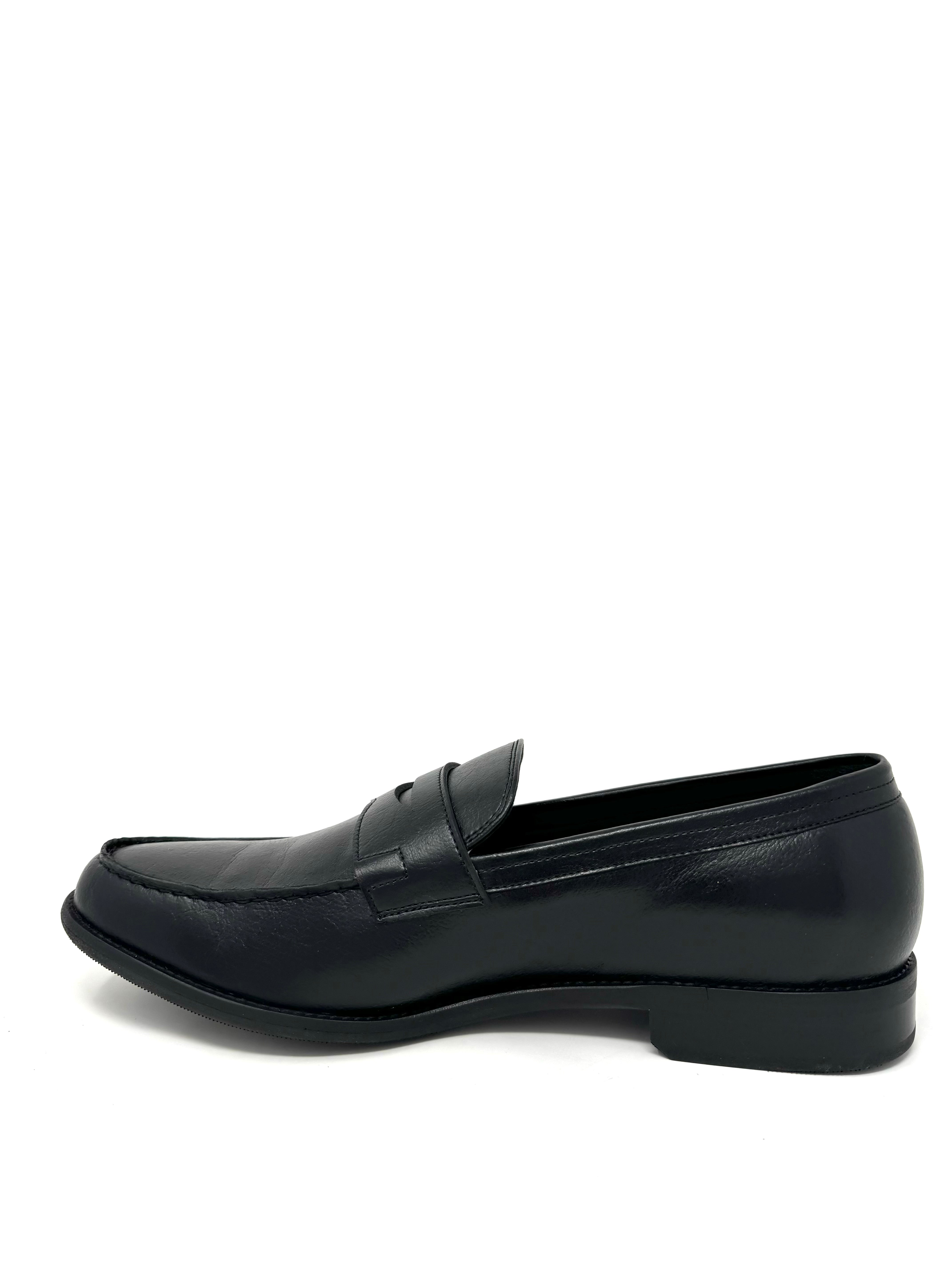 Novacas Anthony Black Leather Loafers for Men - Comfortable Slip-On Dress Shoes for Business, Office & Casual Wear