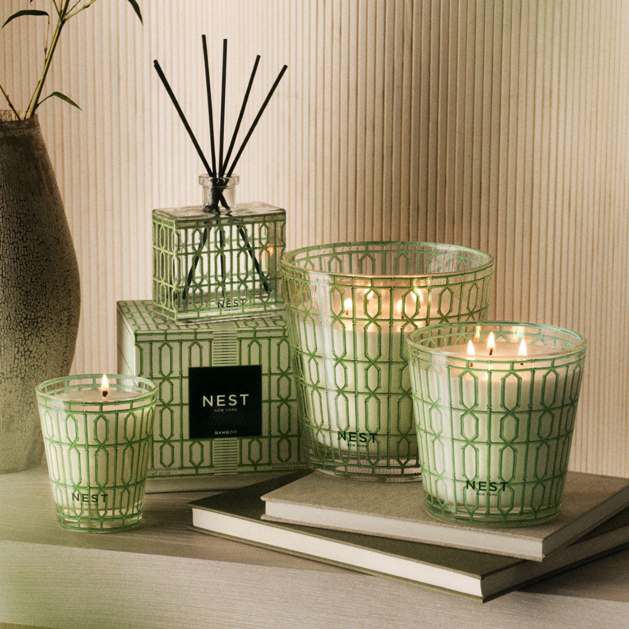 Natural Bamboo Reed Diffuser for Home - Aromatherapy Essential Oil Diffuser with Rattan Sticks, Perfect for Living Room, Bedroom, Bathroom & Office Decor