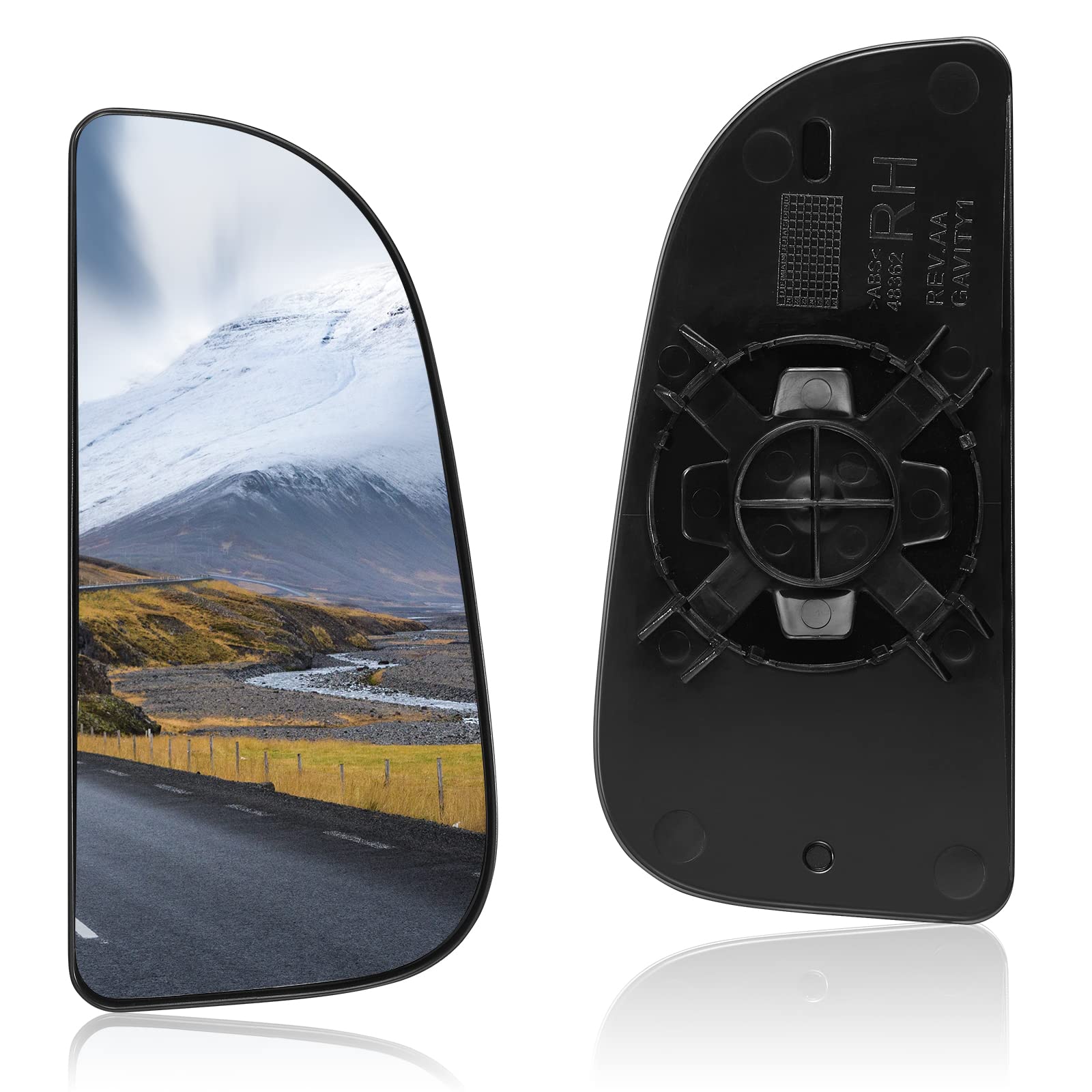 BDFHYK 68067730AA Right Side Lower Mirror Glass Replacement for 2010-2018 Dodge Ram 1500/2500/3500/4500/5500 Towing Mirrors - Passenger Side Convex Mirror with Rear Mounting Bracket (Right) - Perfect for Enhanced Visibility & Safe Towing